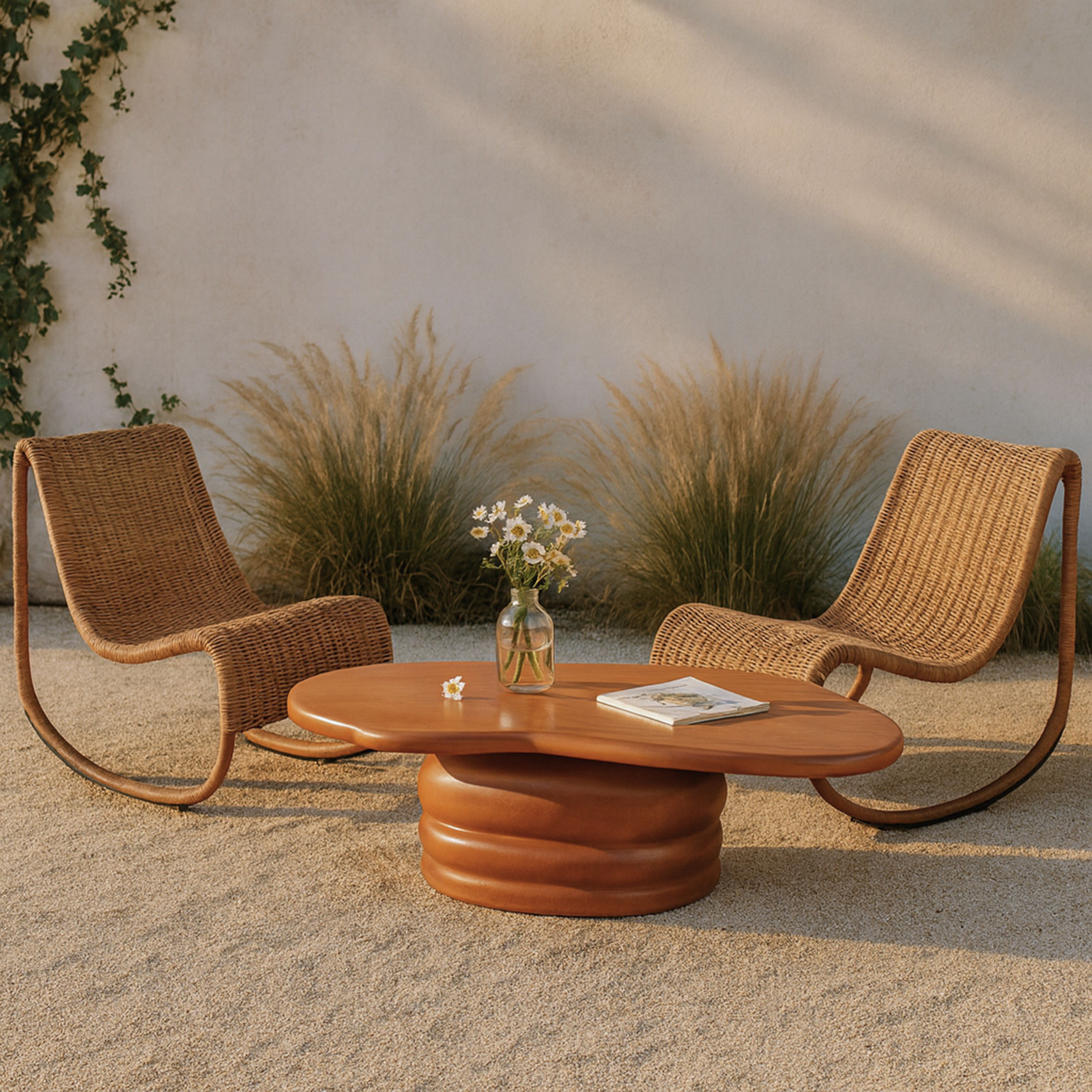 Branna - Concrete Coffee Table - Terracotta