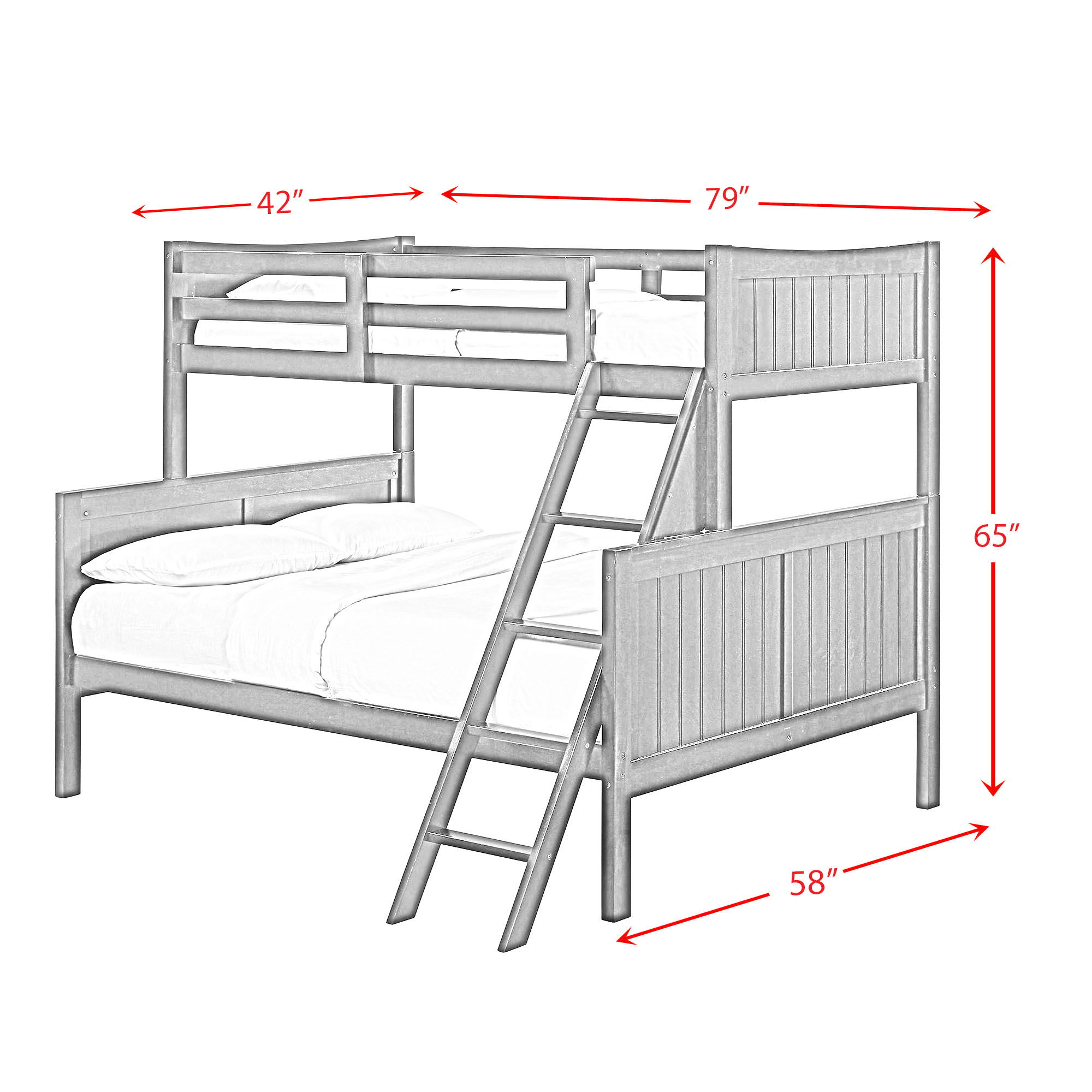 Sami - Twin Over Full Bunk - White