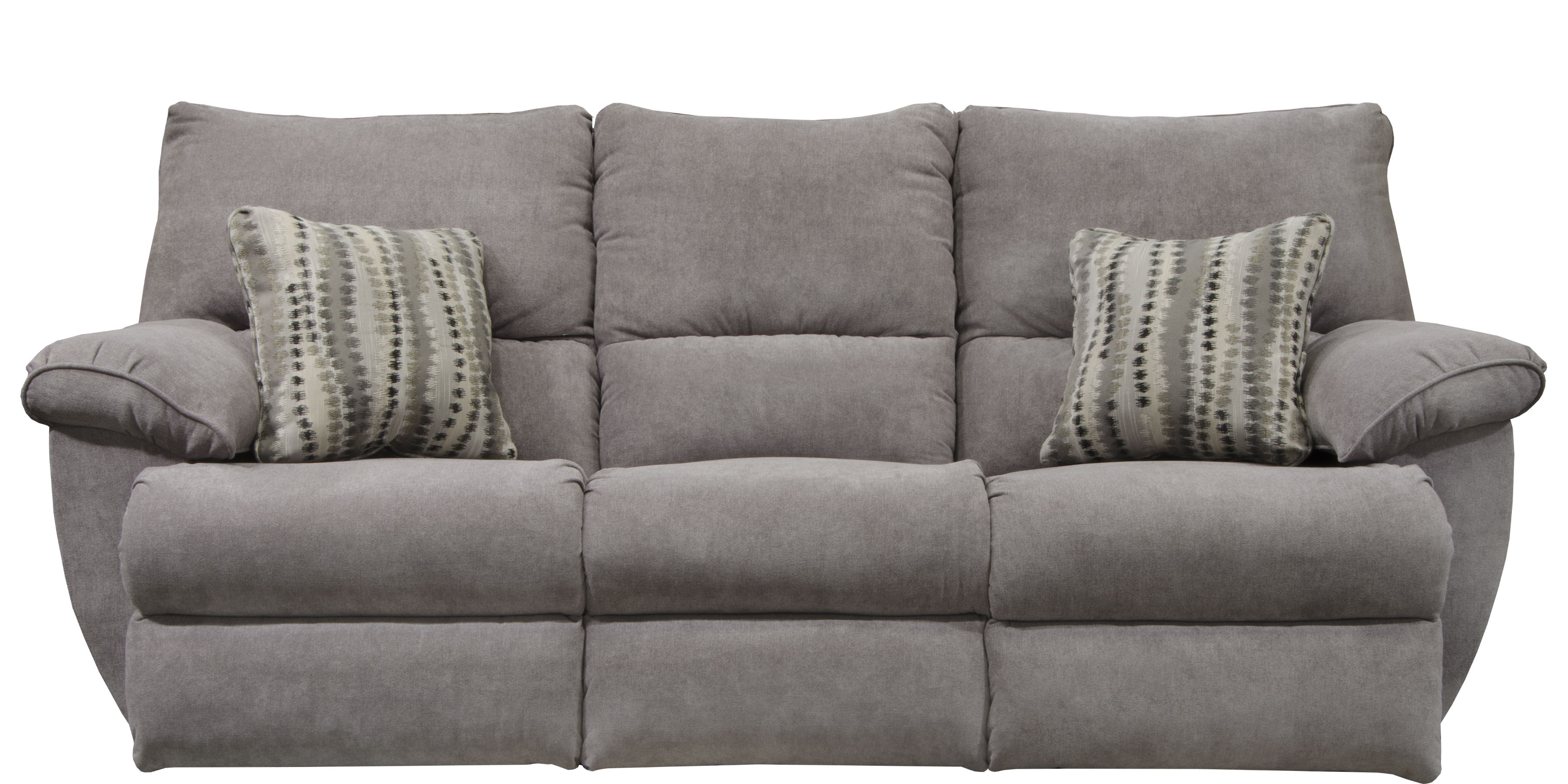 Sadler - Lay Flat Reclining Sofa With Drop Down Table - Mica