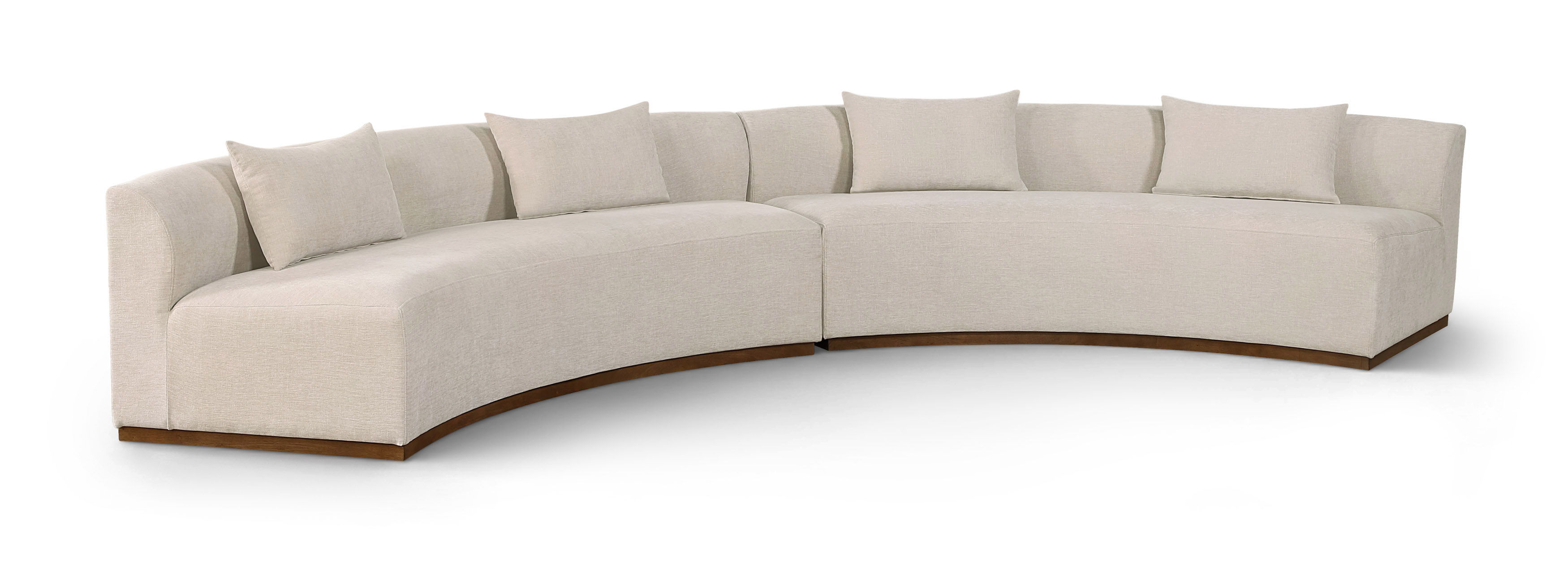 Avanti - 182.5" Chenille Fabric Upholstered 2 Piece Modular Sectional - Beige