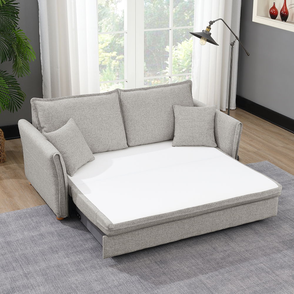 Oran - Sofa With Sleeper - Gray Chenille, light gray, view 2