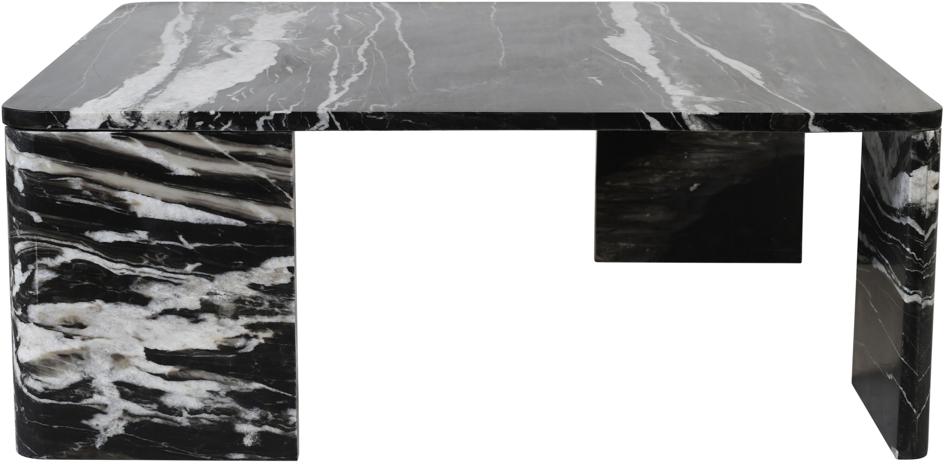 Livorno - Coffee Table - Black / Light Gray