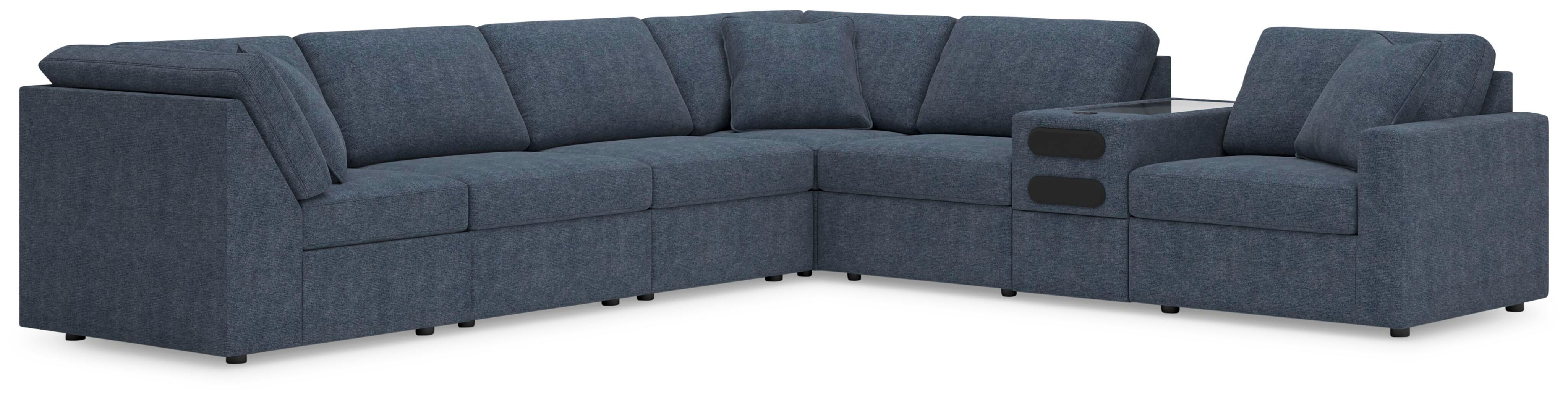 Modmax – 7-Piece Sectional With Audio System Console – Ink
