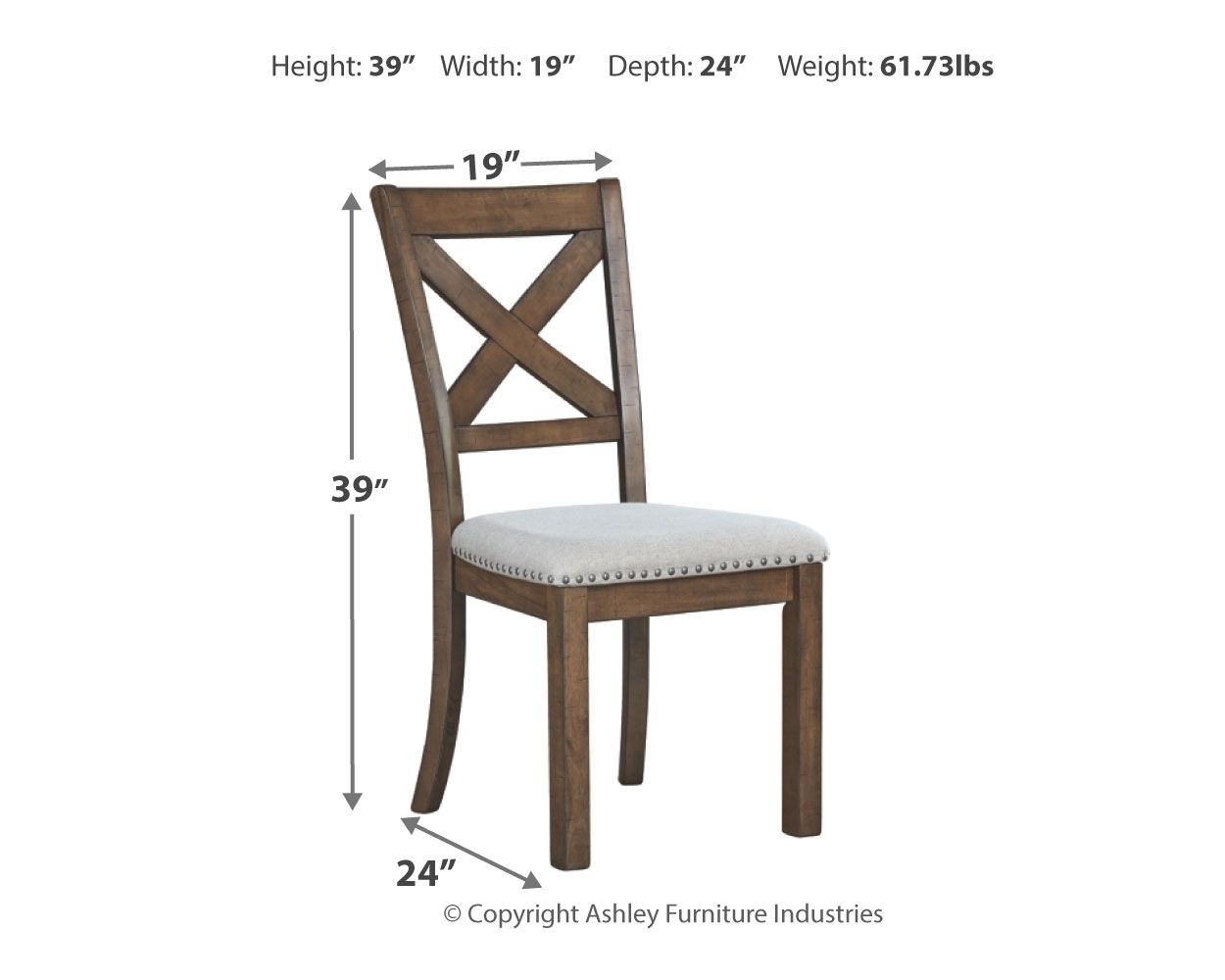 Ashley Furniture Moriville - Dining UPH Side Chair (Set of 2) - Beige - Image 5