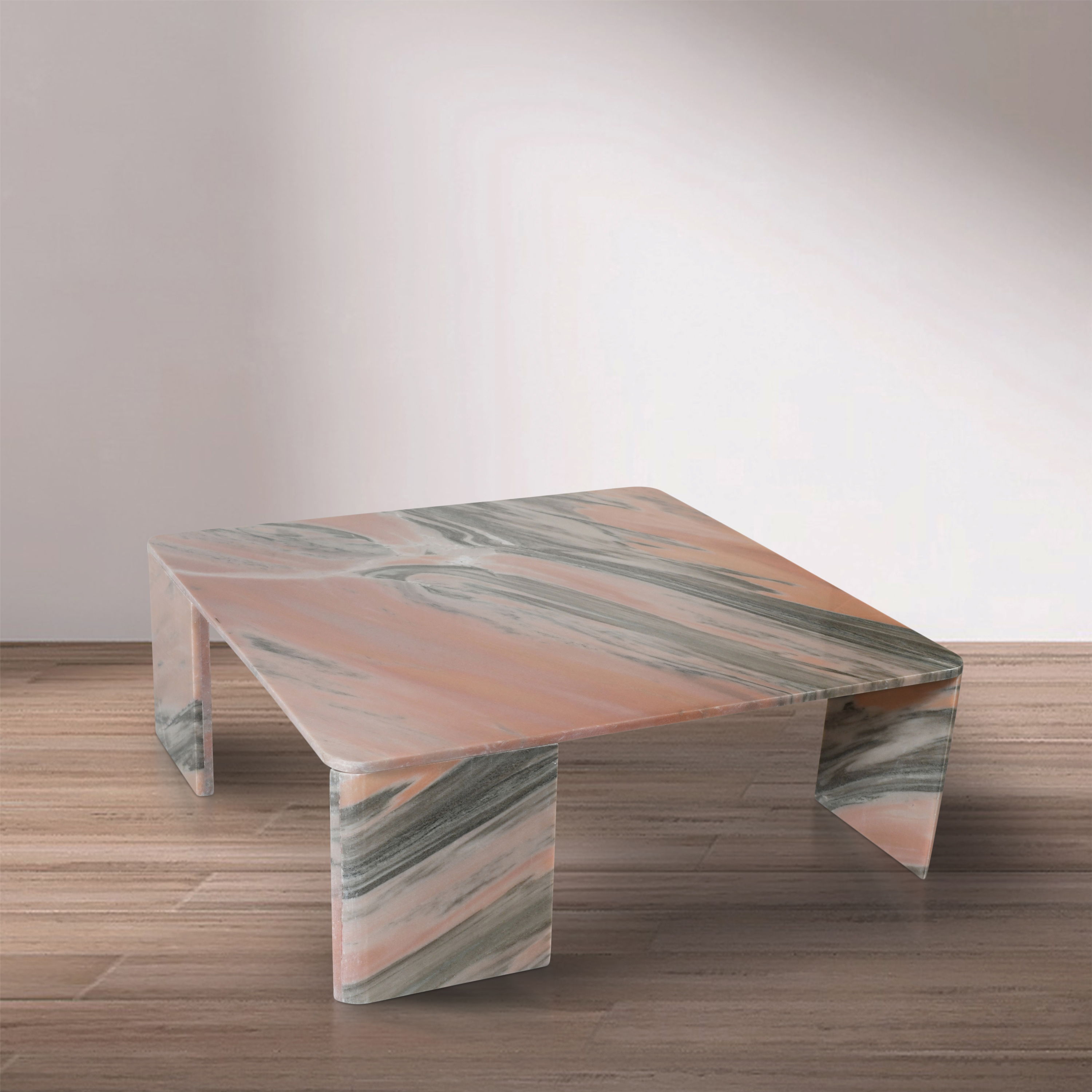 Livorno - Coffee Table - Pink / Light Gray