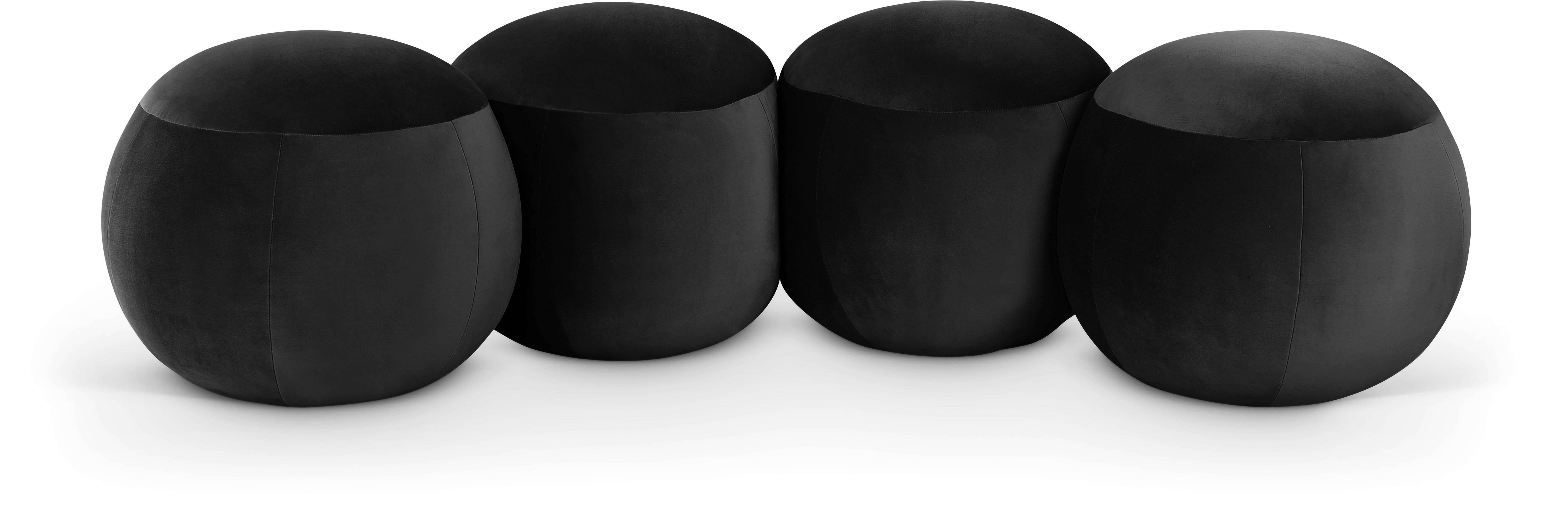 Apollo - 65" Velvet Bench - Black