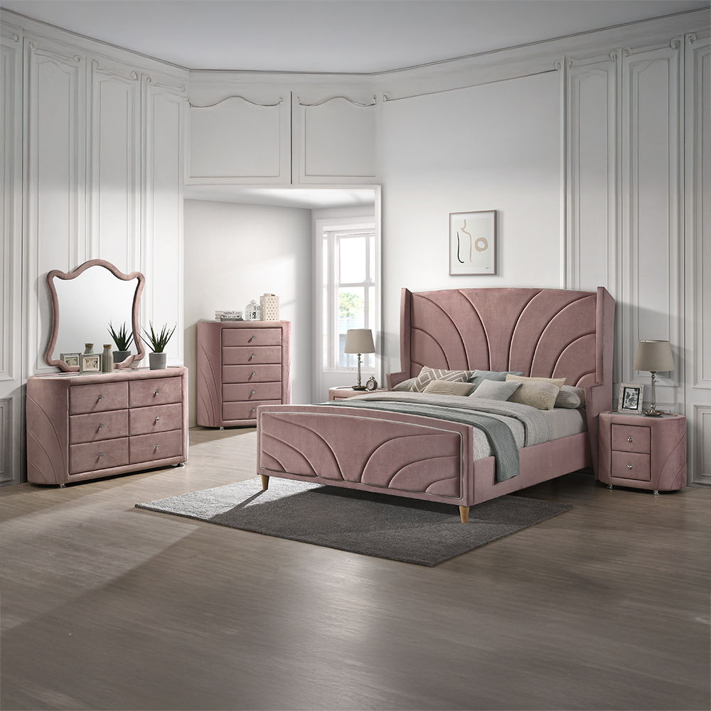 Salonia - Nightstand - Pink Velvet, pink, view 8