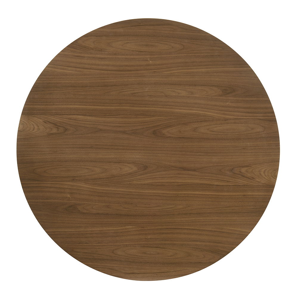 Delmon - Round Dining Table - Dark Walnut, dark brown, view 4
