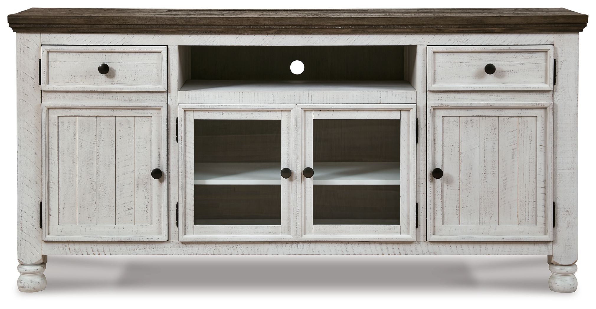 Ashley Furniture Havalance - Extra Large TV Stand - 4 Doors - Brown / Beige - Image 4