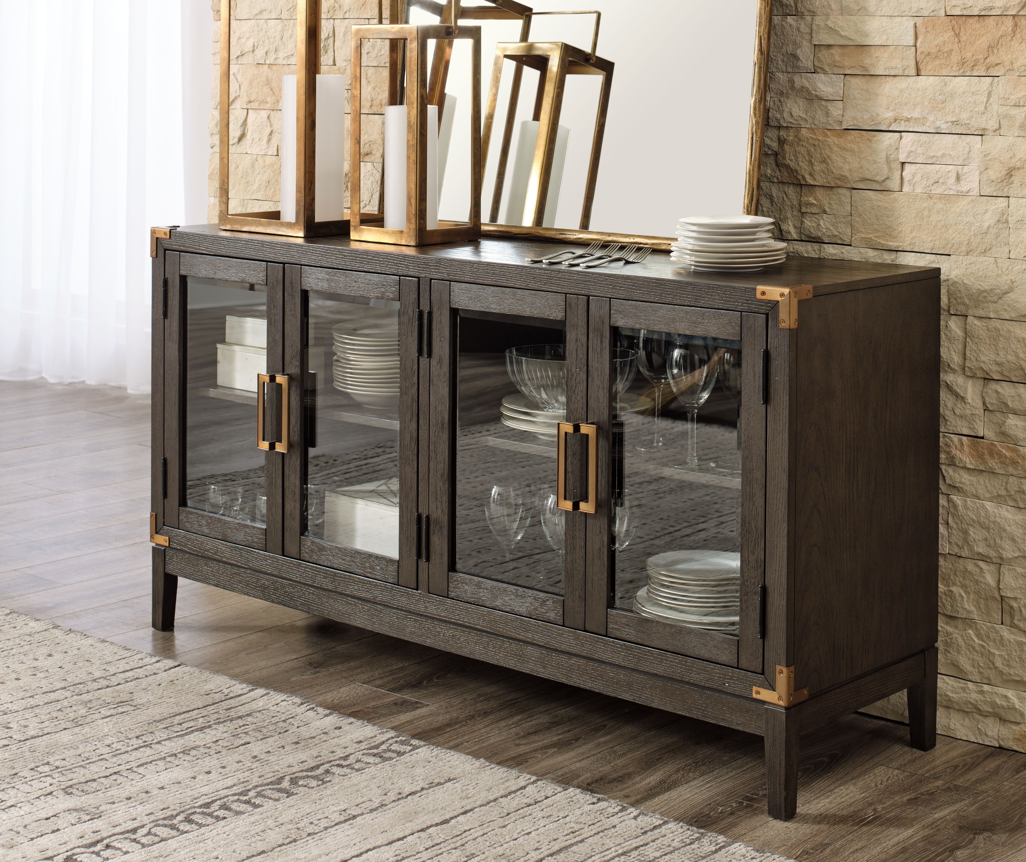 Ashley Furniture Burkhaus - Dining Room Server - Dark Brown - Image 2