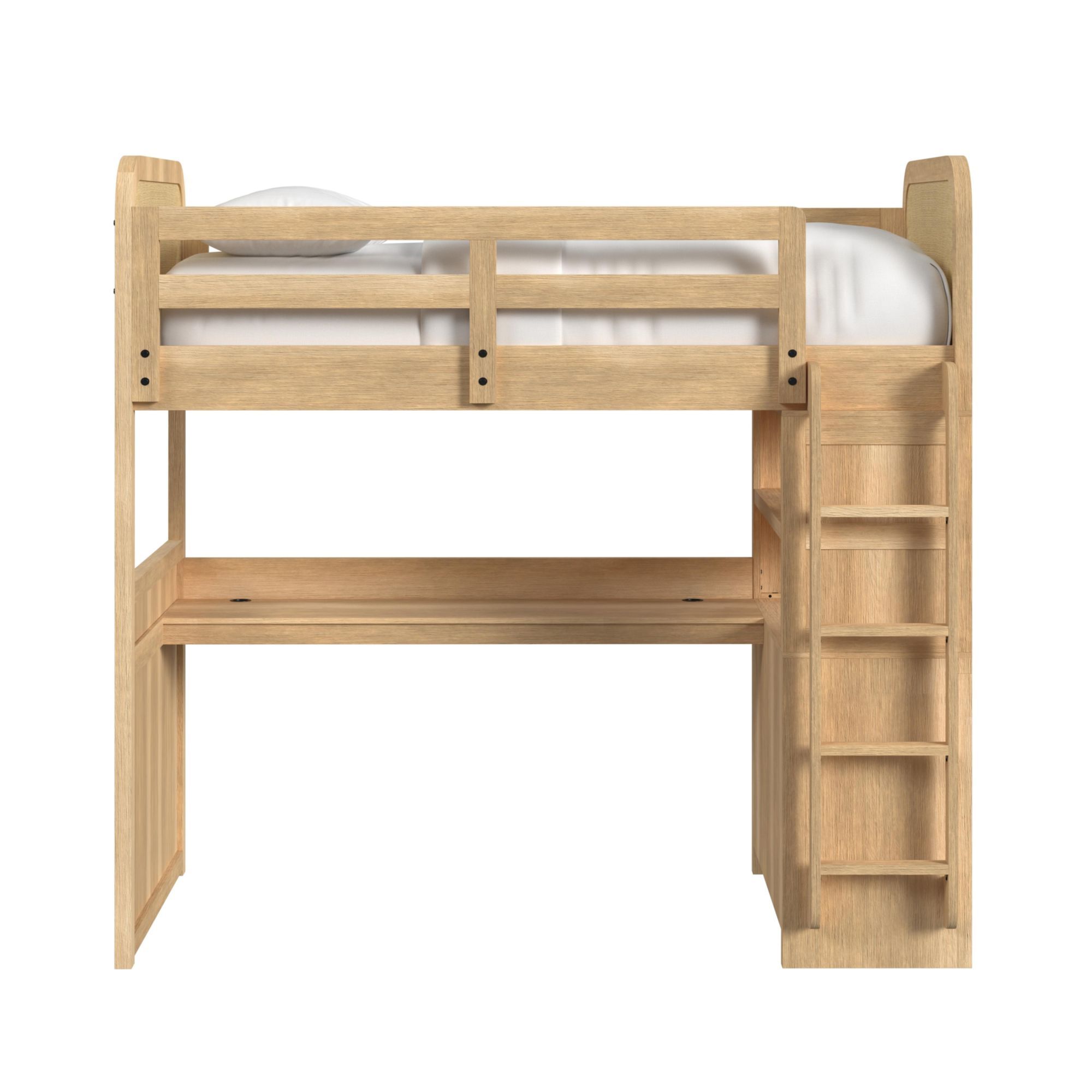 Ridgemont - Loft Complete Bunk Bed - Natural