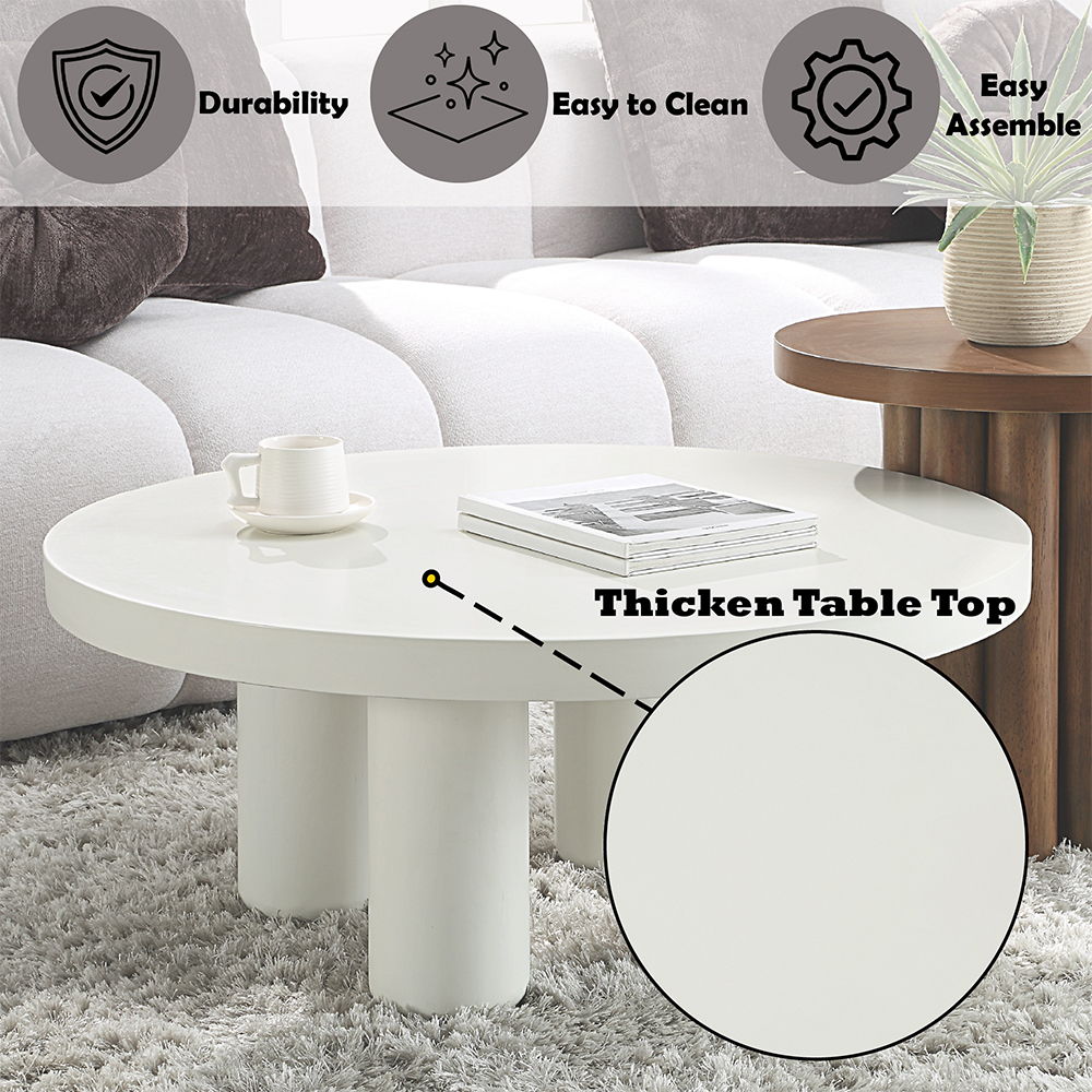 Sanat - Coffee Table - White, white, view 4