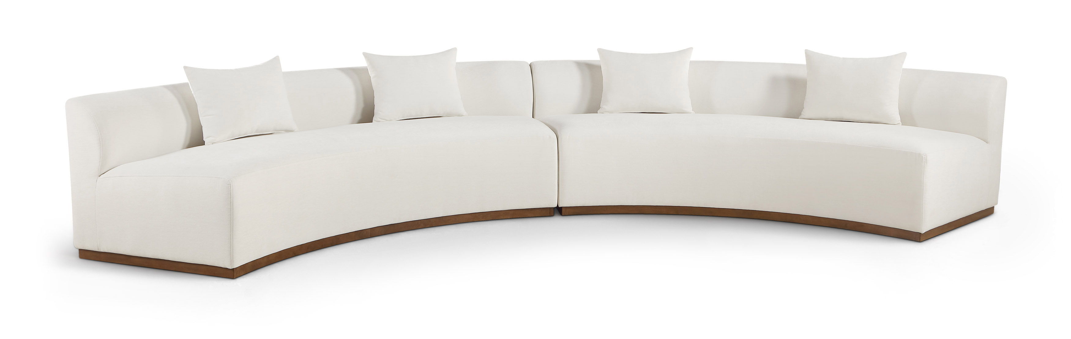 Avanti - 182.5" Chenille Fabric Upholstered 2 Piece Modular Sectional - Cream