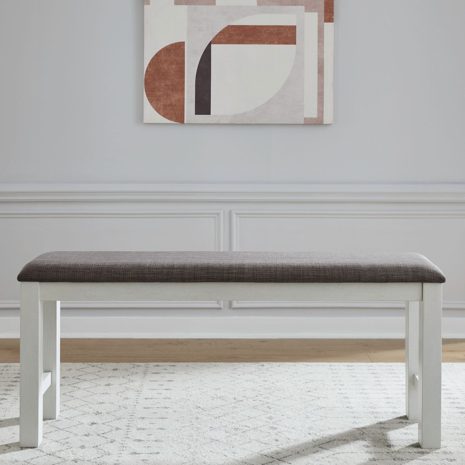 Liberty Furniture Brook Bay - Upholstered Counter Bench - White