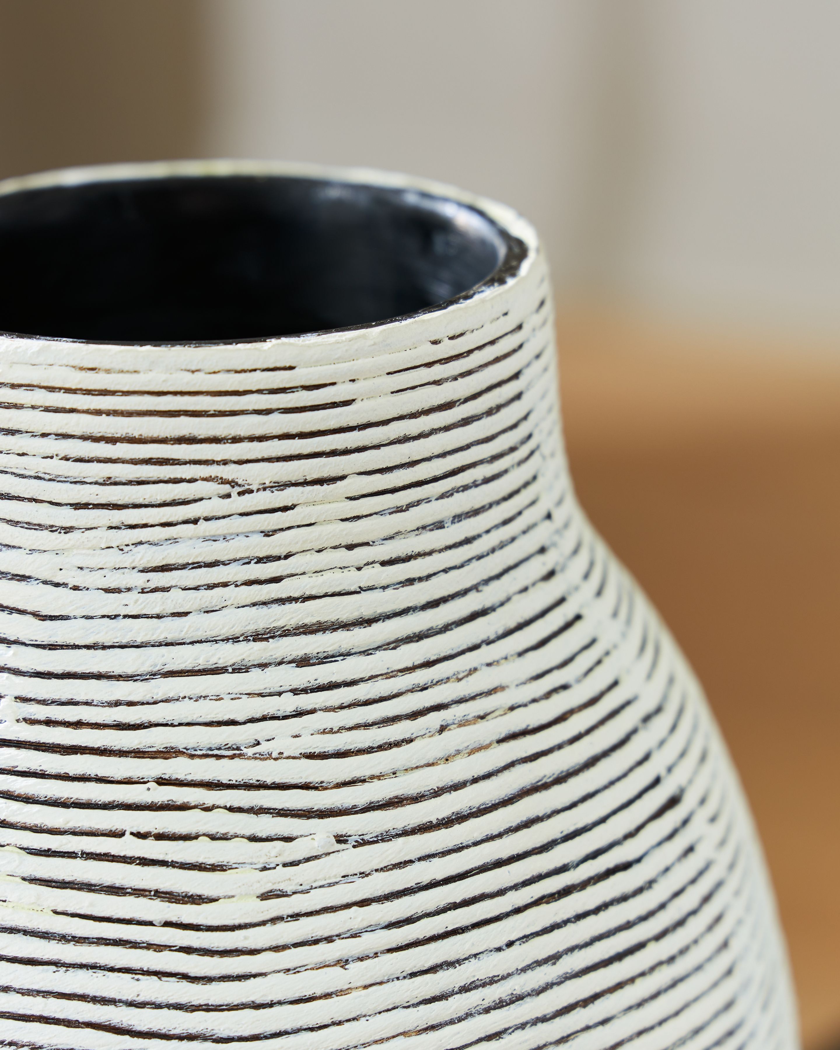 Girtha - Vase - 16" - Antique White / Black