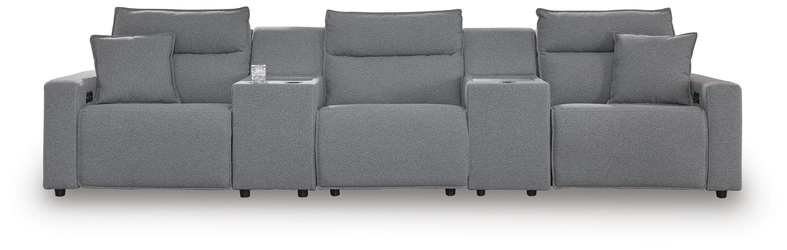 5 Pc · Power Reclining Sectional With Power Armless Recliner And 2 Consoles