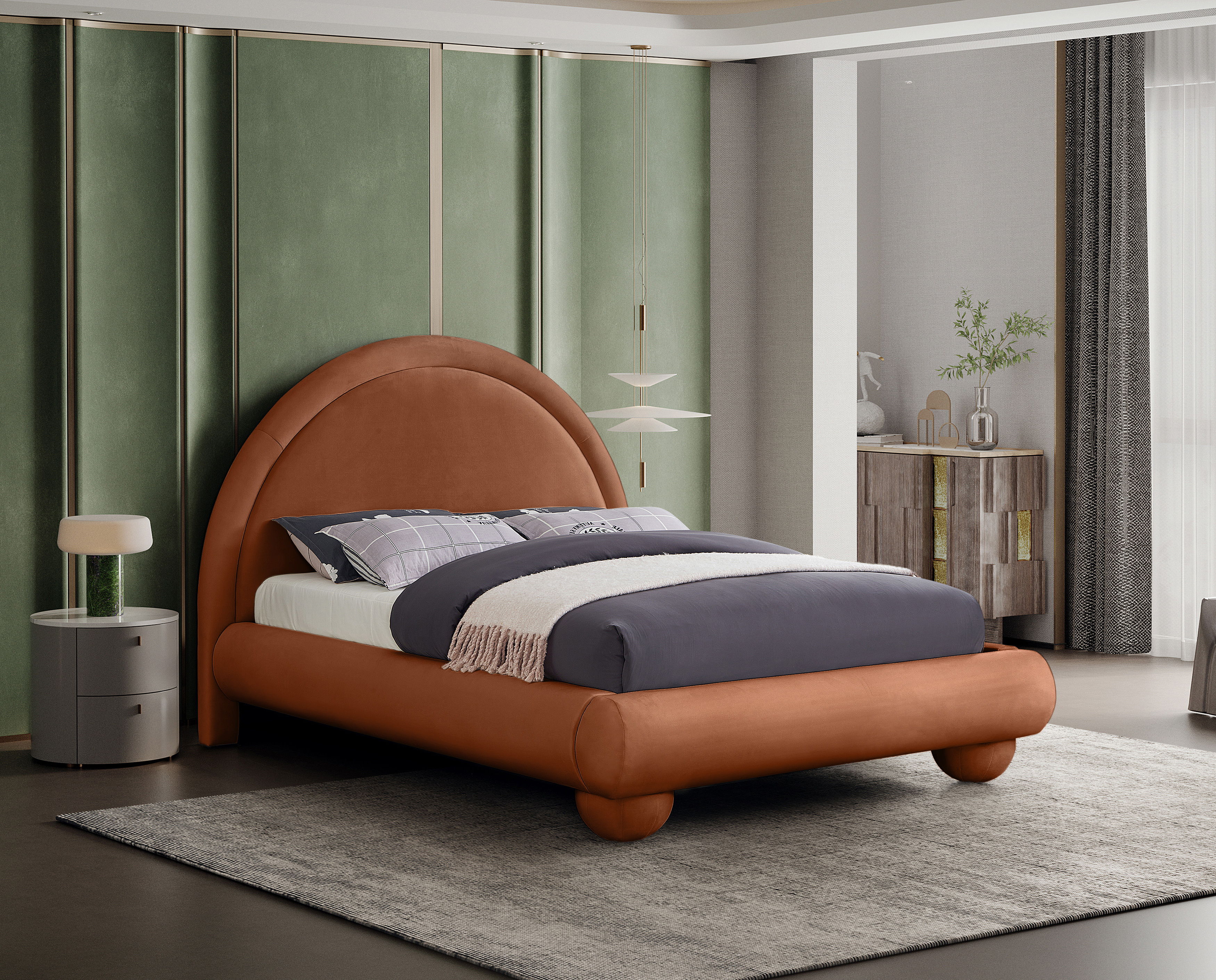 Madrid - King Bed - Cognac