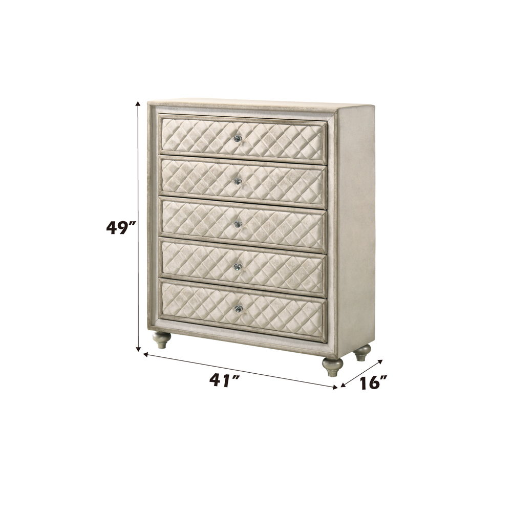 Lucienne - Chest - Beige Velvet, beige, view 4