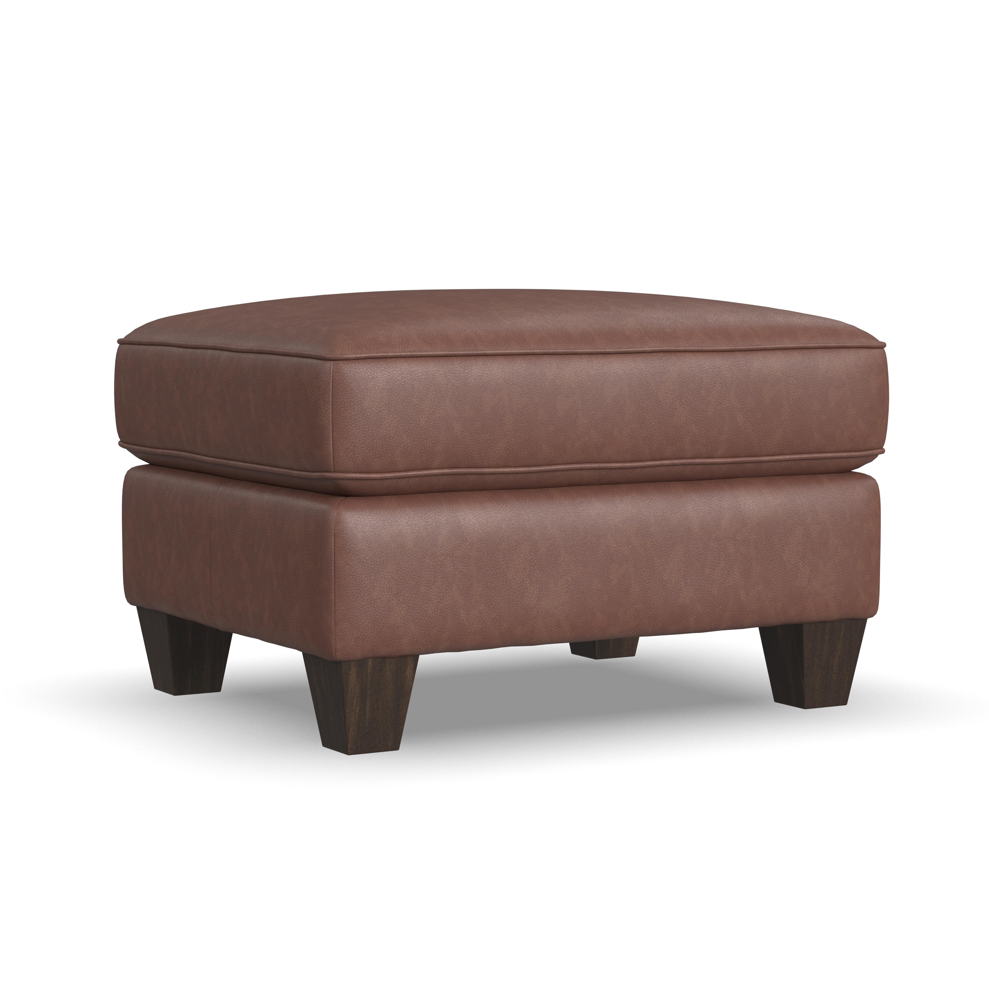 Dempsey - Leather Ottoman, beige, view 3