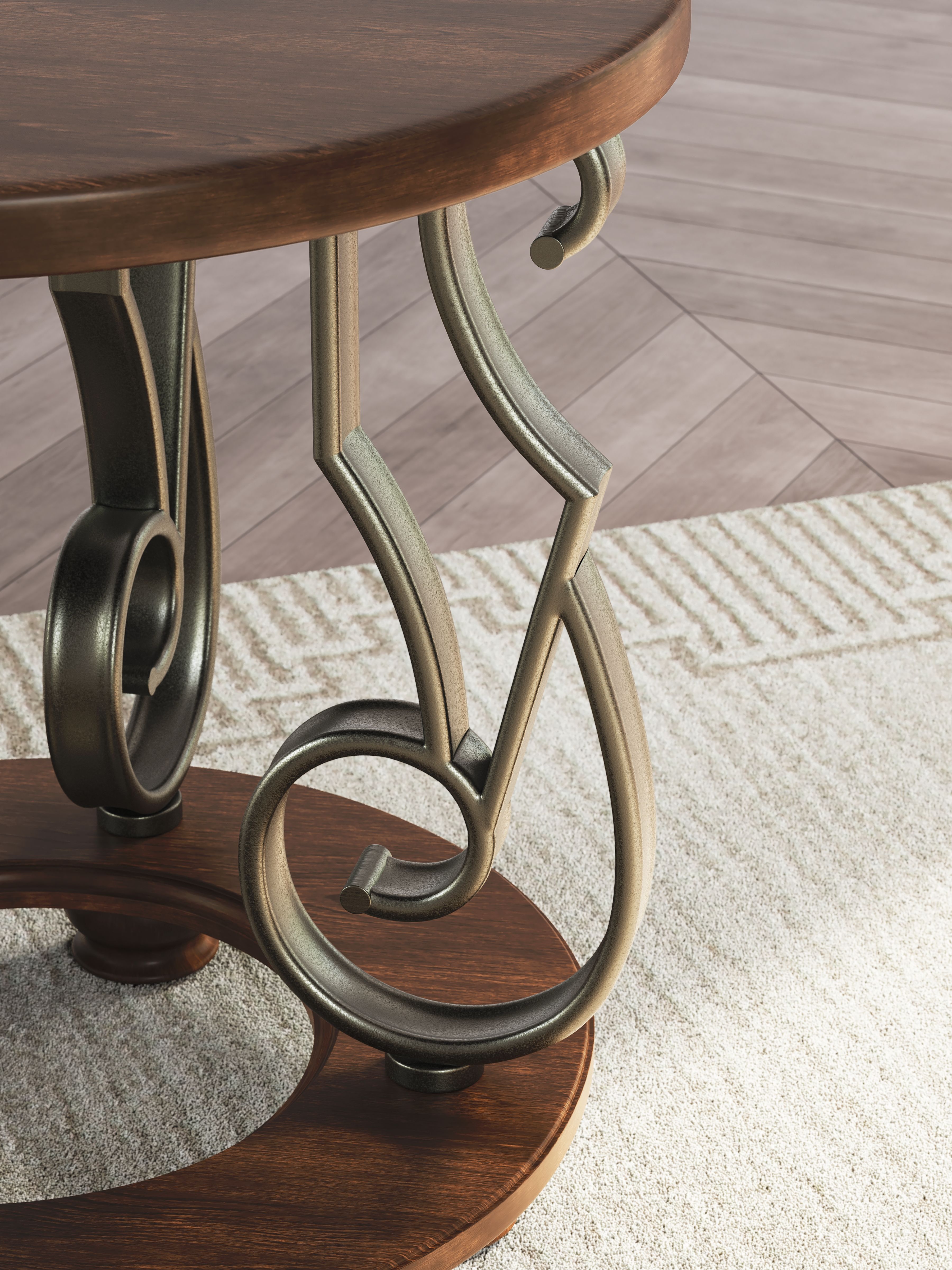 Ashley Furniture Frallyn - Round End Table - Dark Brown - Image 5