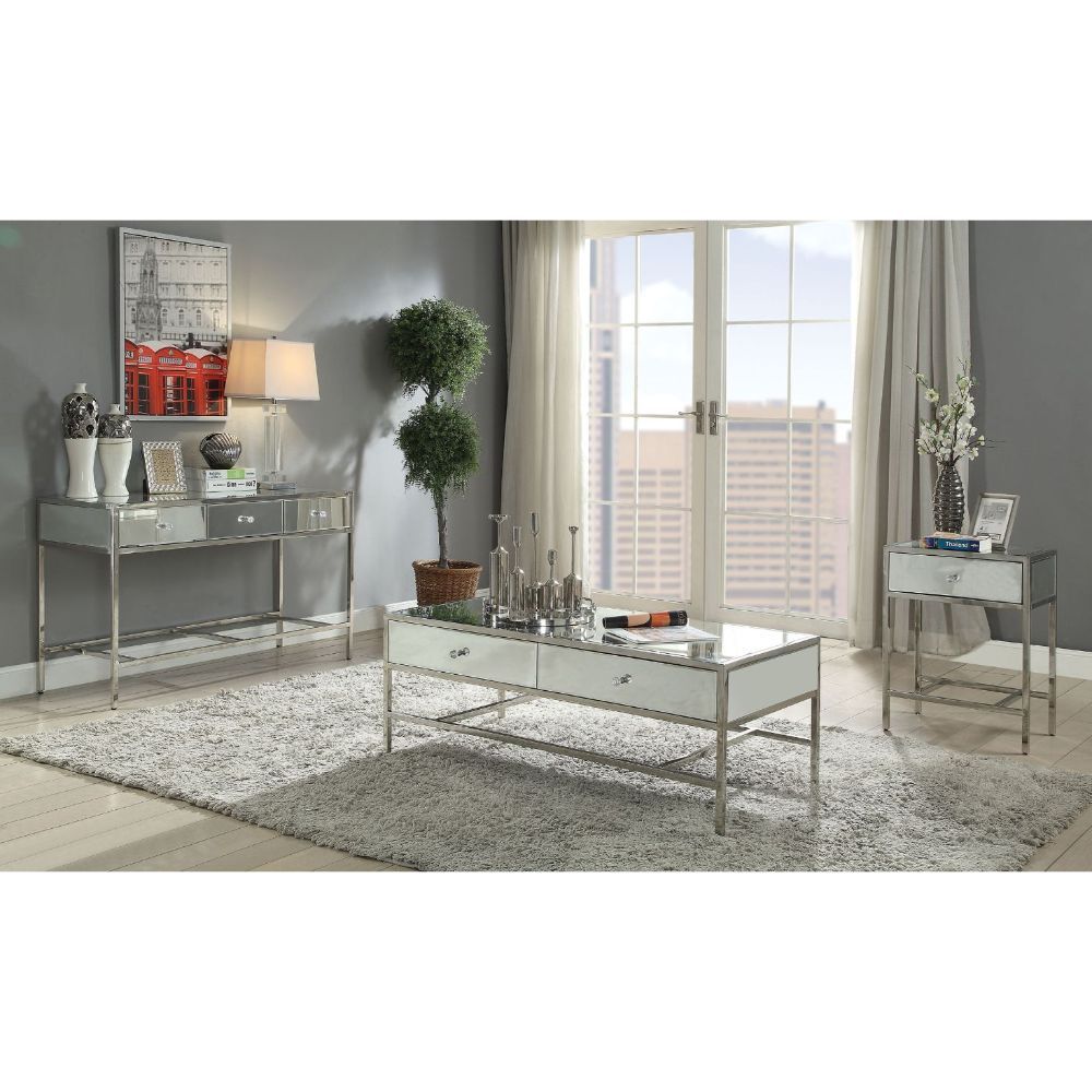 Weigela - Coffee Table - Mirrored & Chrome, silver, view 2