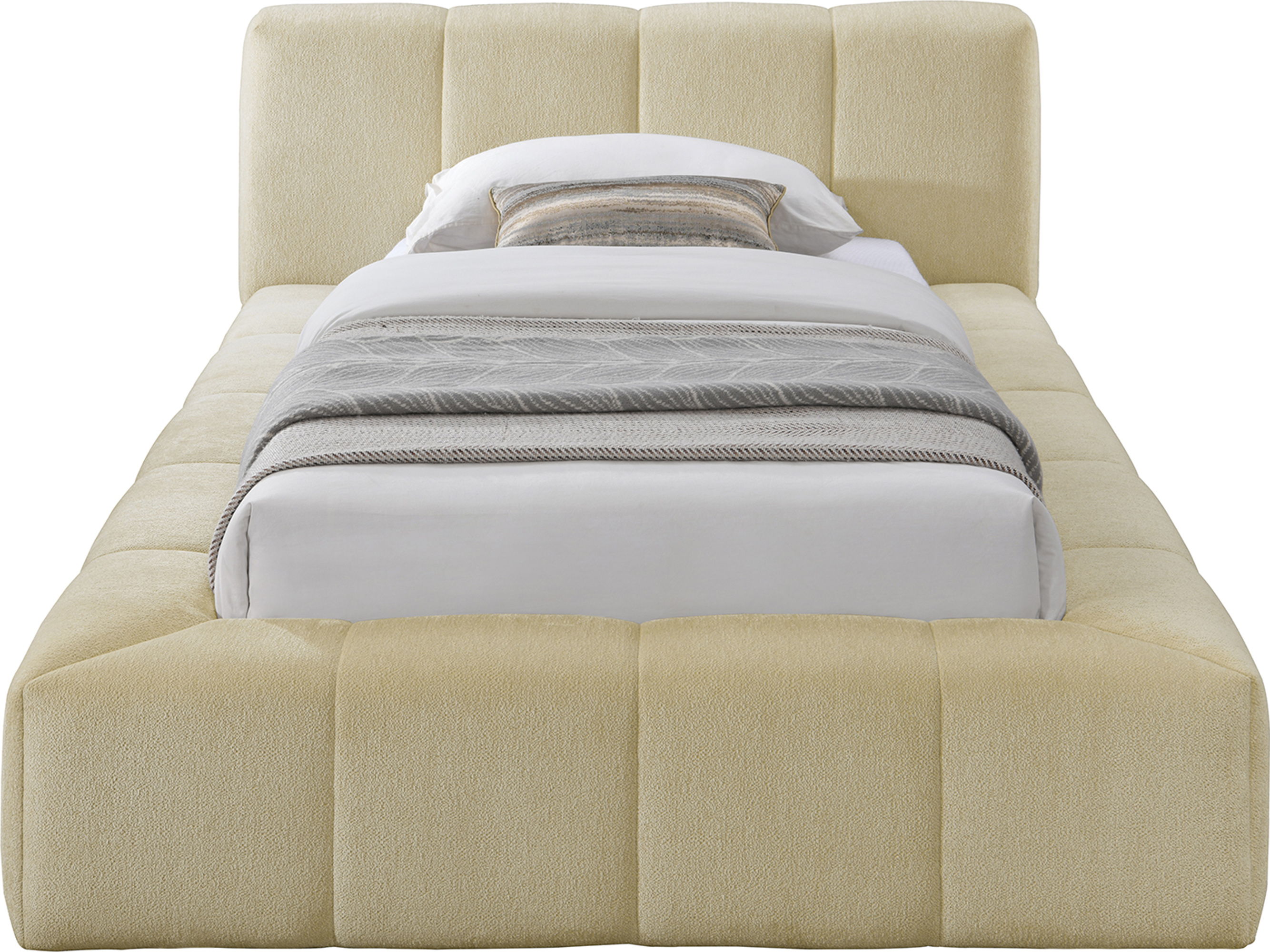 Carlin - Twin Bed - Beige