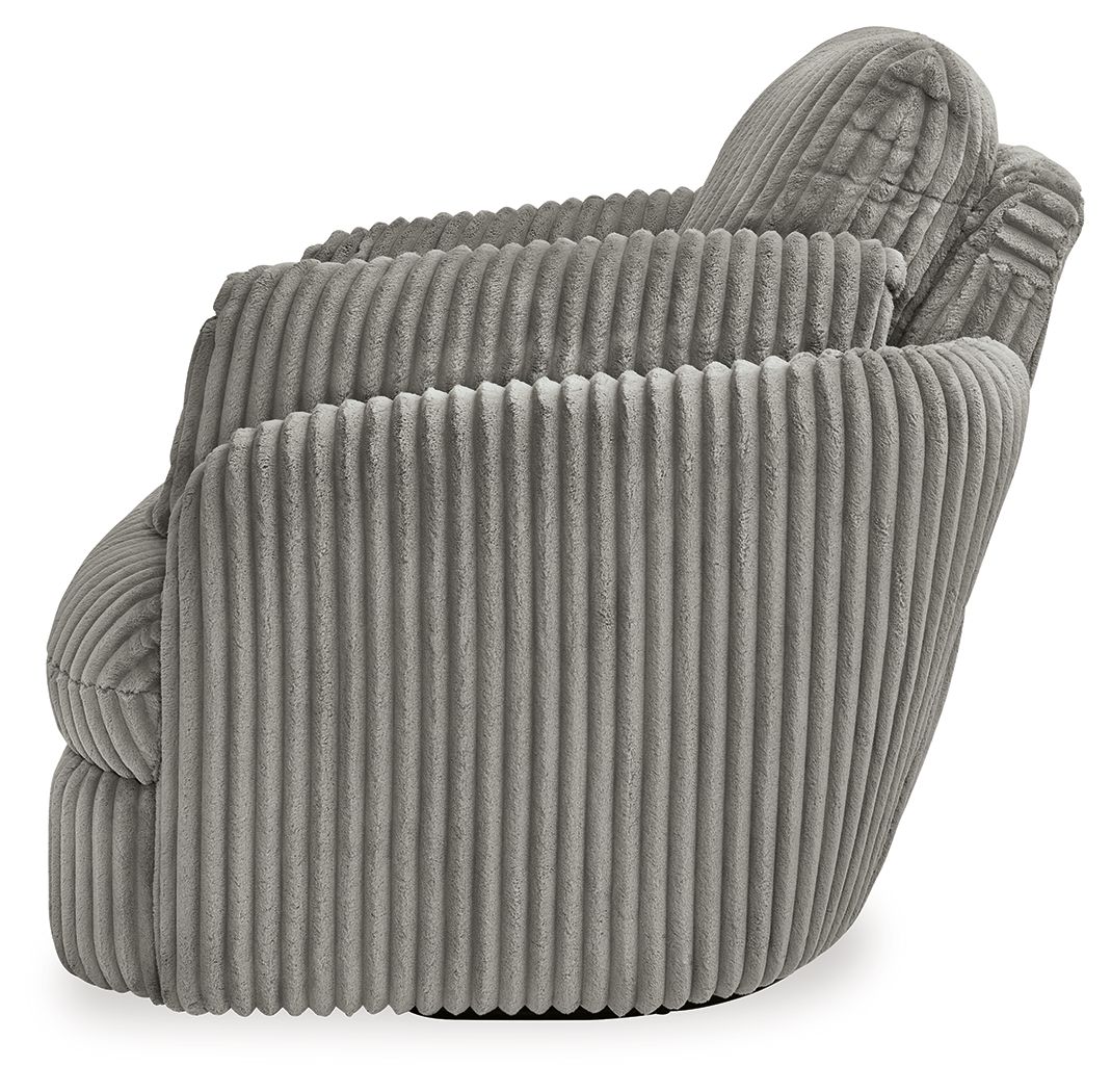 Ashley Furniture Tie-Breaker - Swivel Glider Recliner - Fog - Image 8
