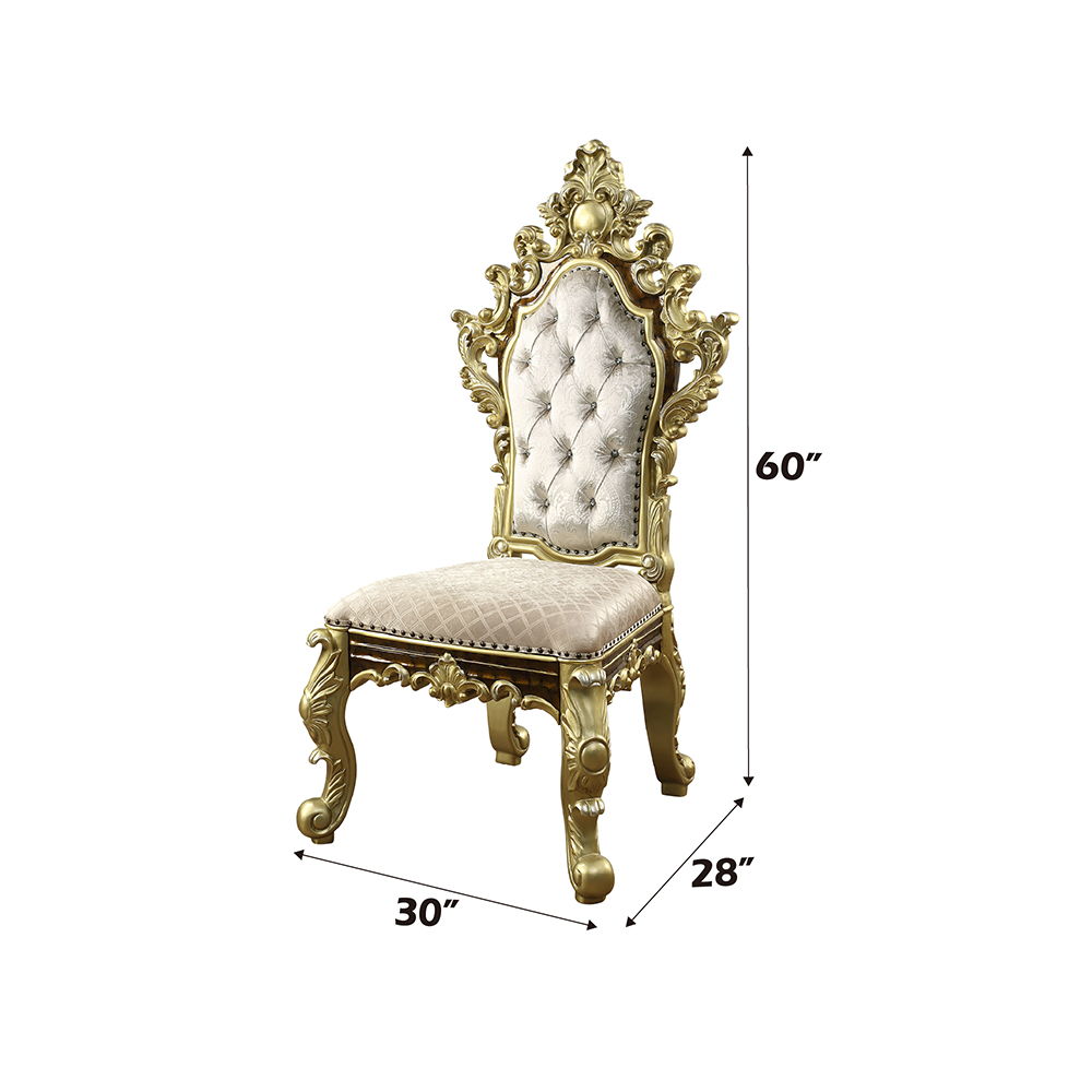 Desiderius - Side Chair (Set of 2) - Antique Gold & Hand-Painted Brown, gold, view 8