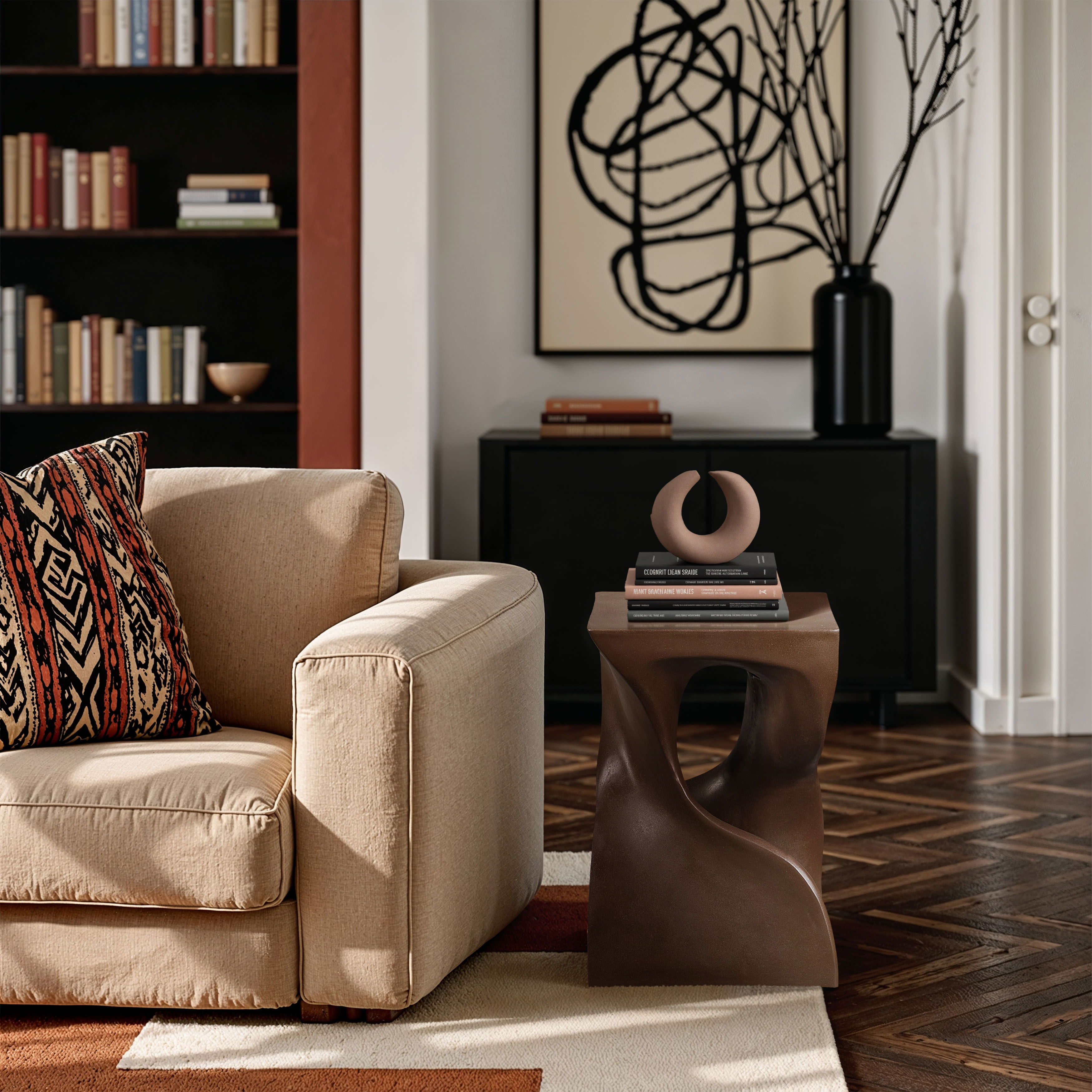 Jula - Concrete End Table - Brown