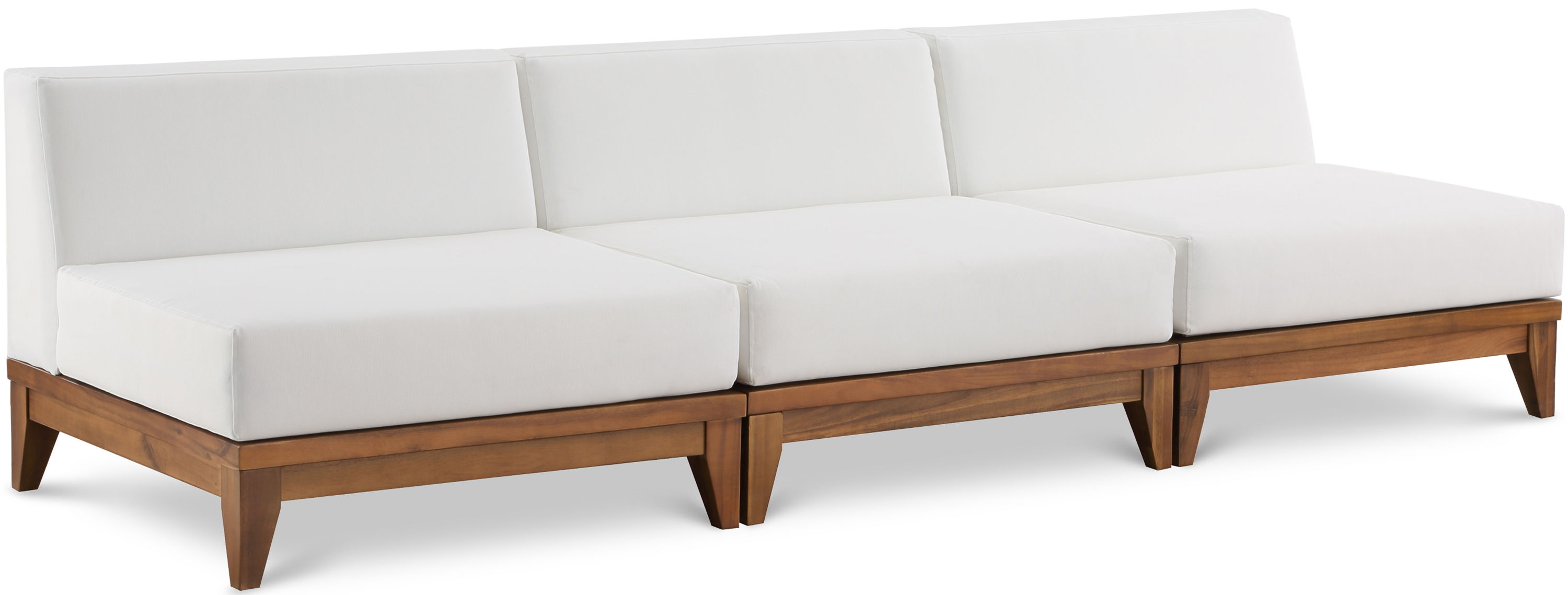 Rio - 3 Seat Modular Armless Sofa - Off White