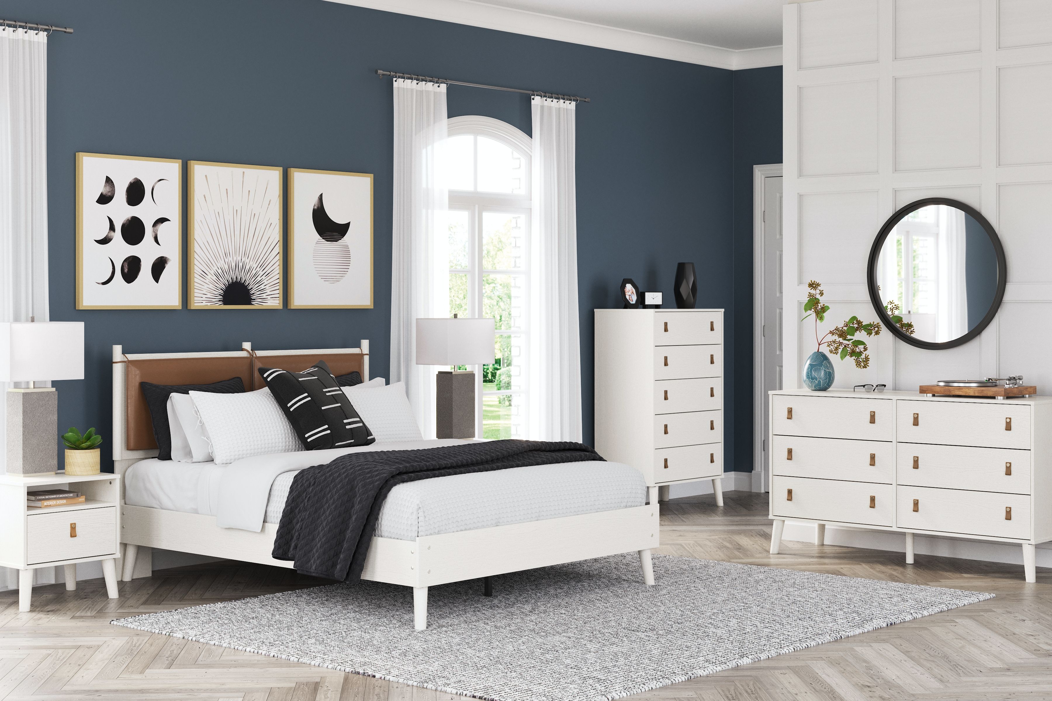 Ashley Aprilyn - White - 3 Pc. - Dresser, Queen Panel Bed