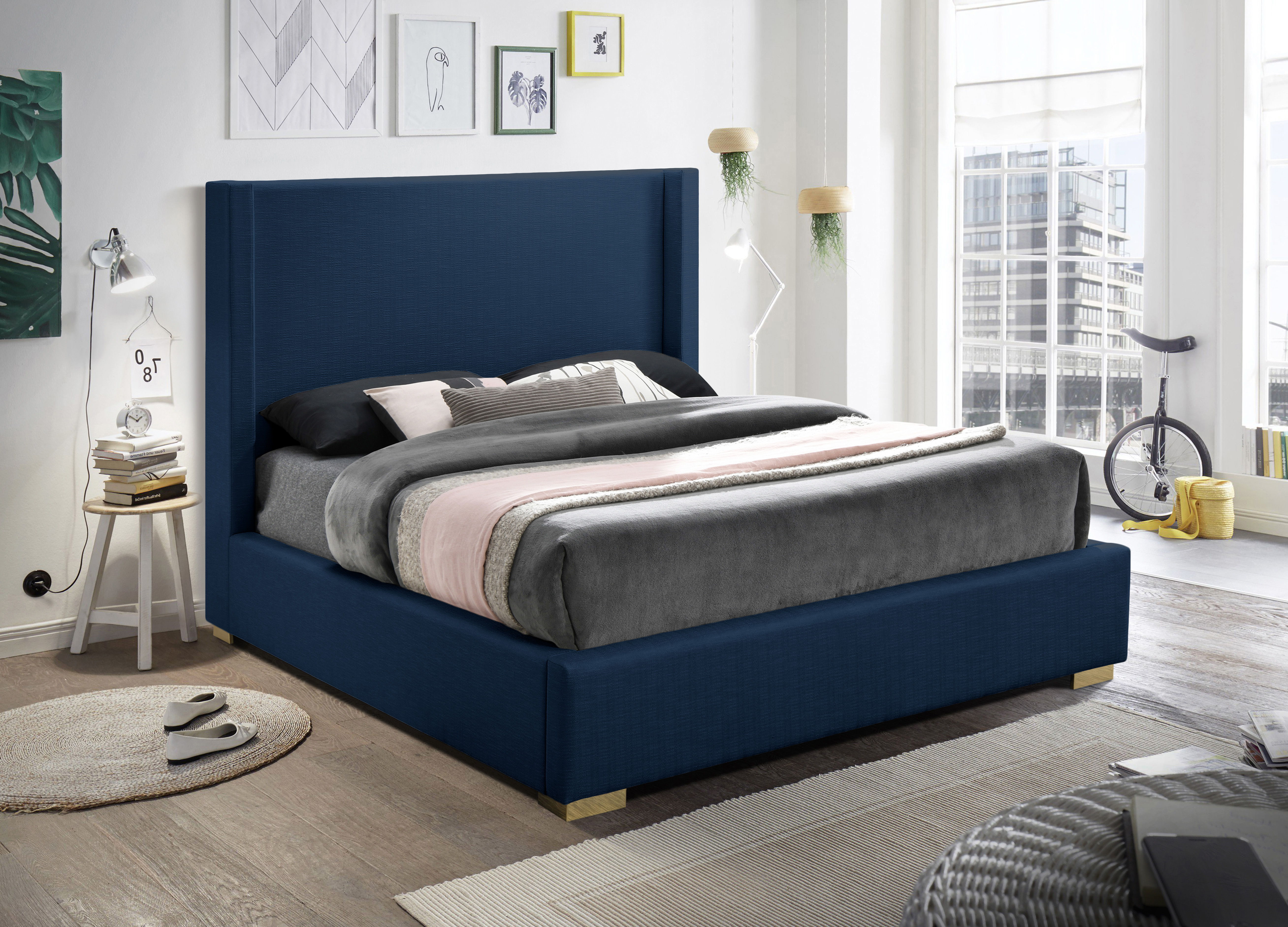 Royce - Full Bed - Navy
