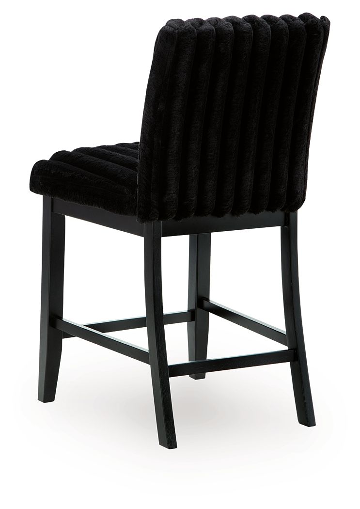 Ashley Furniture Mervannie - Upholstered Barstool (Set of 2) - Black - Image 6
