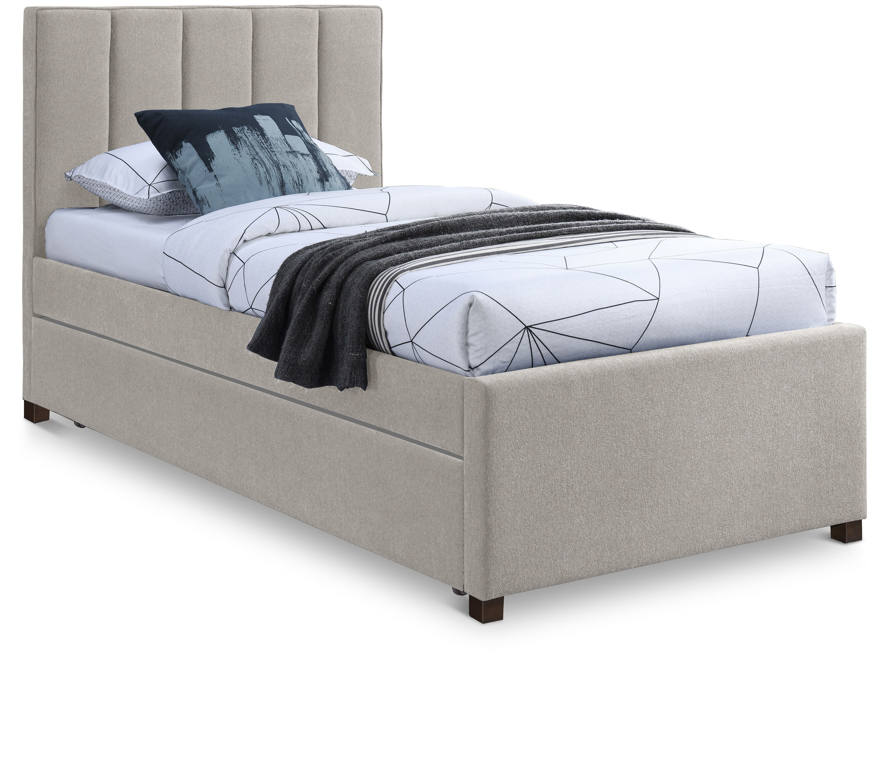 Harper - Twin Trundle Bed - Beige