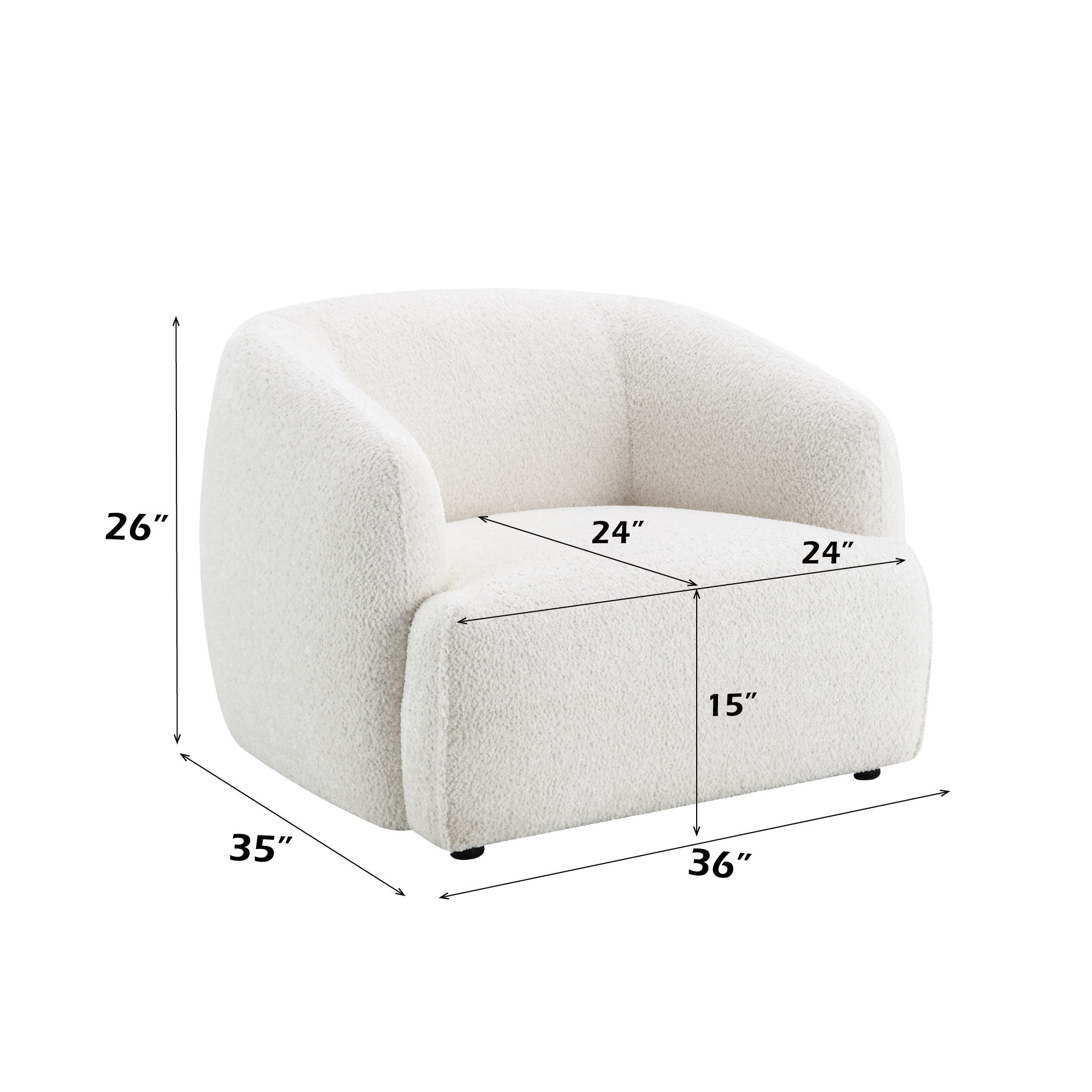Lucifer - Chair - White Shimmer Chenille, white, view 6