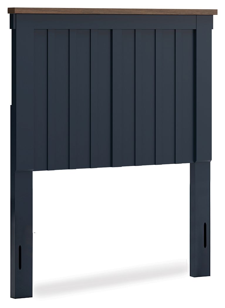 Ashley Landocken Twin Panel Headboard - Brown/Blue