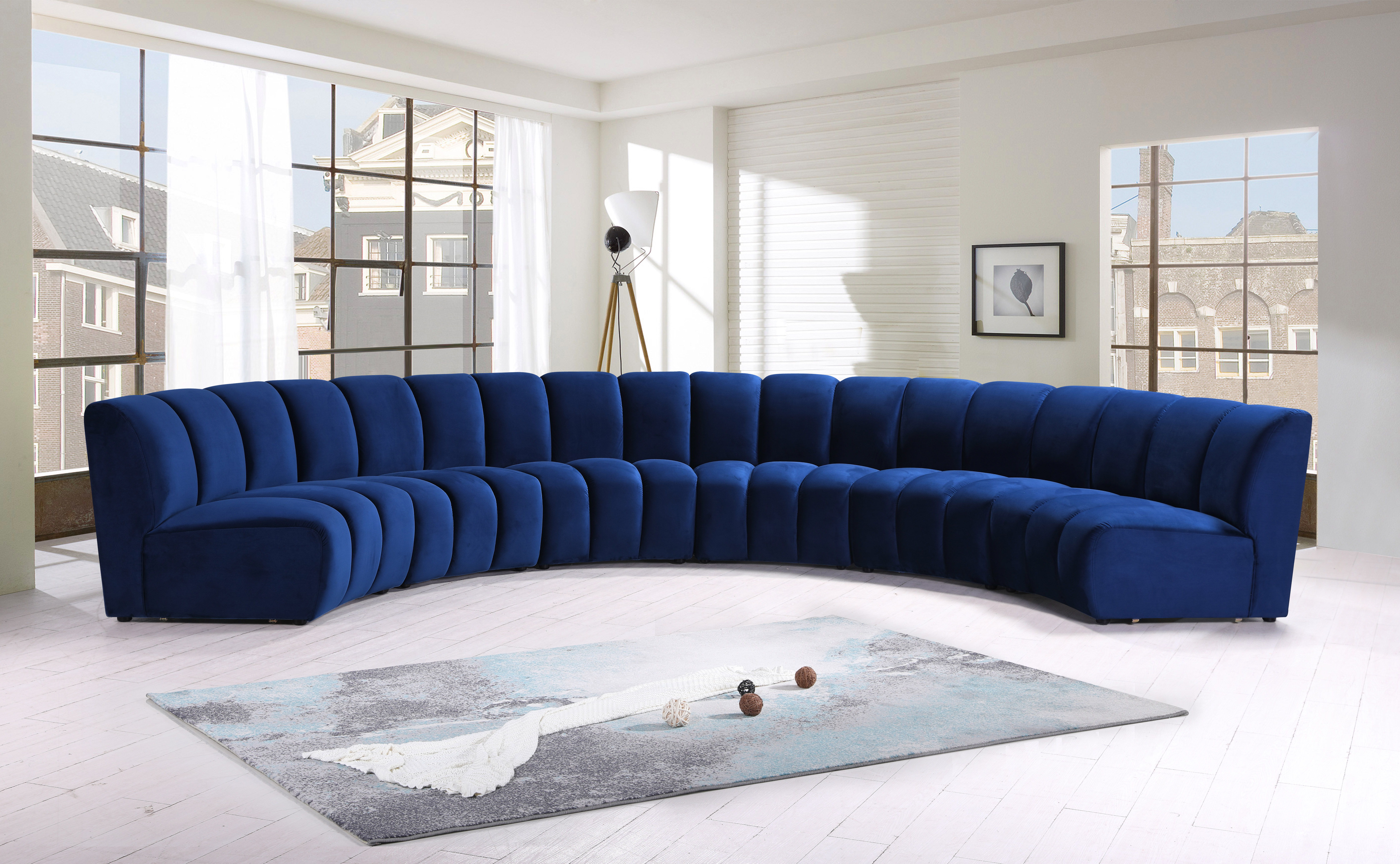 Infinity - 6 Piece Modular Sectional - Navy