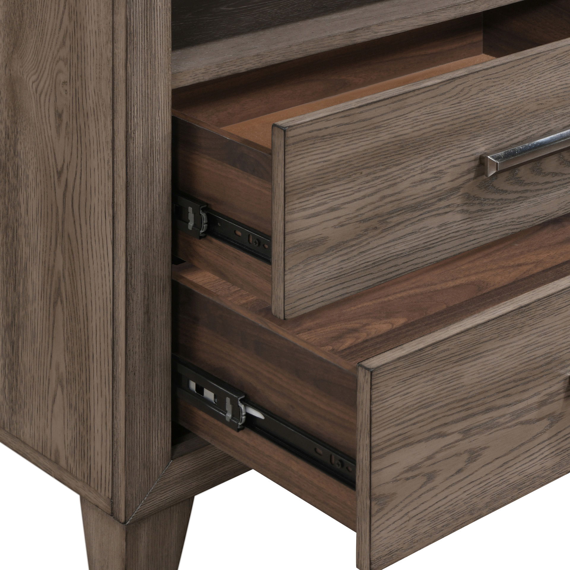Harrisburg - 2 Drawer Nightstand - Walnut, light brown, view 5