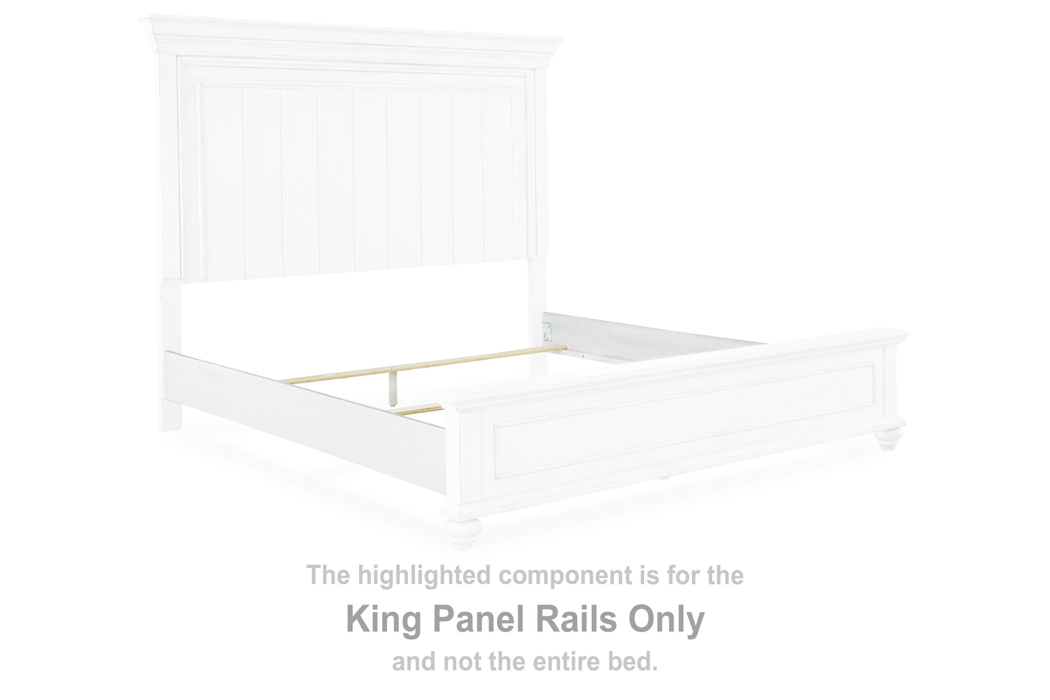 Kanwyn – King Panel Rails – Whitewash