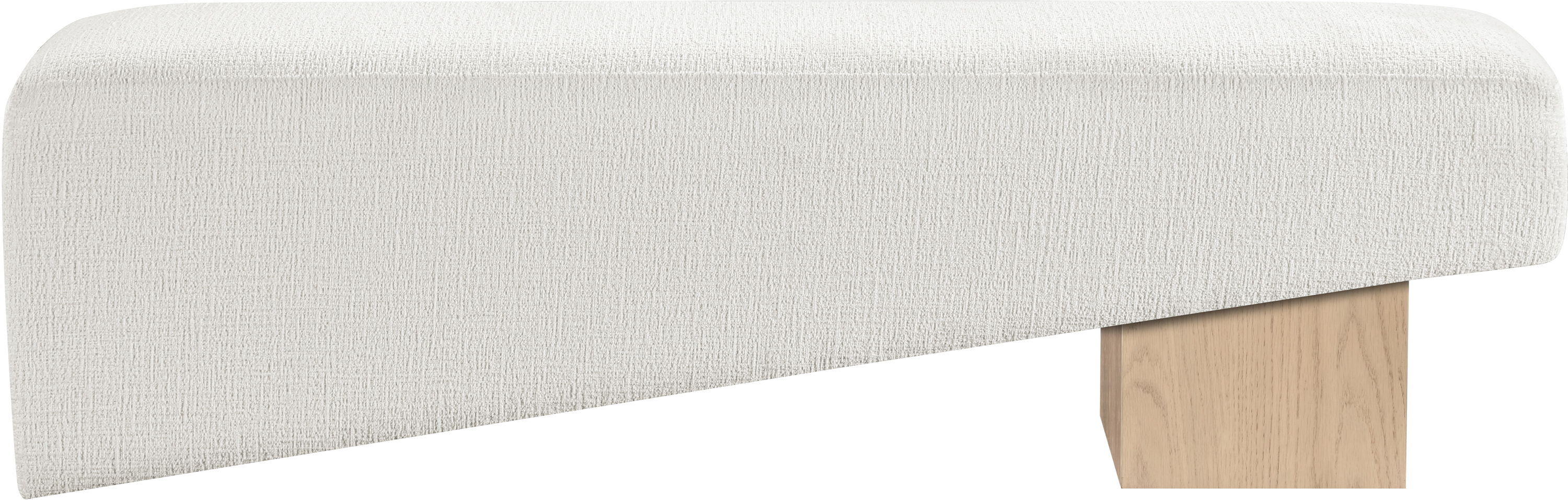 Alora - Bench With Natural Base - Cream