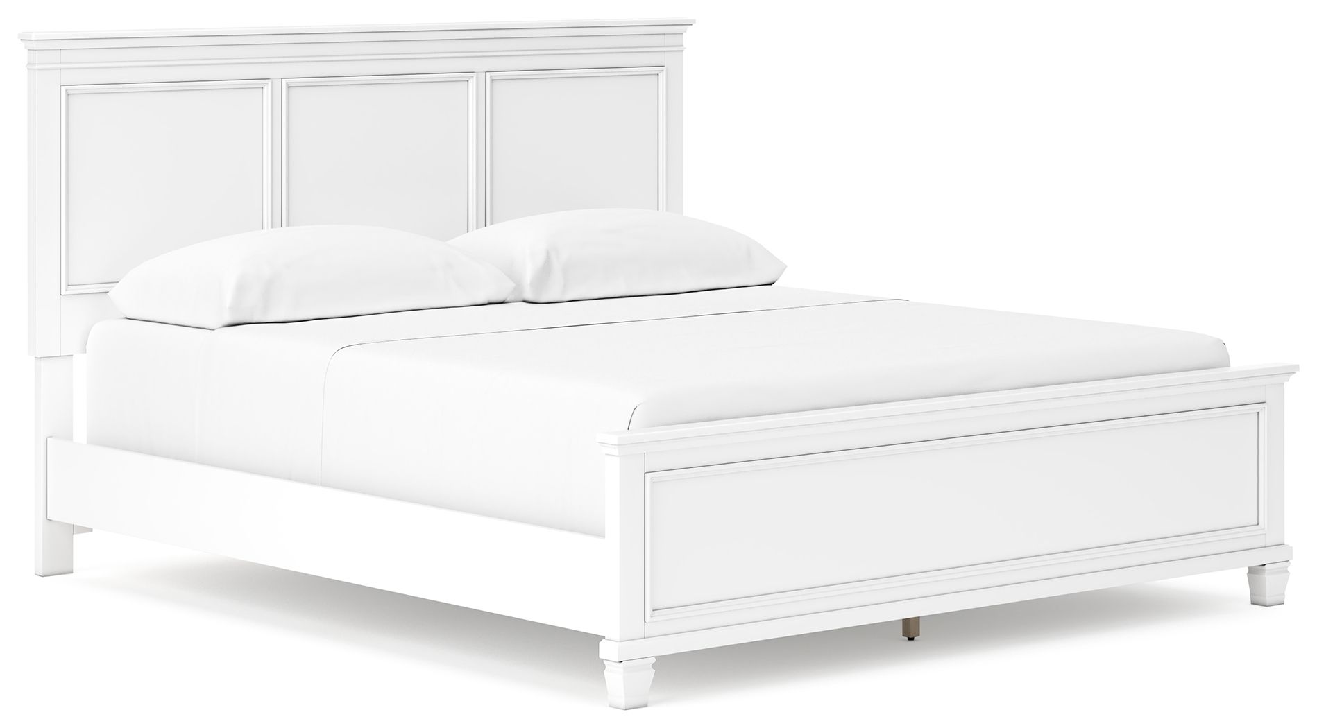 Ashley Furniture Fortman - 6 Pc. - Dresser, Mirror, Chest, California King Panel Bed - White - Image 6