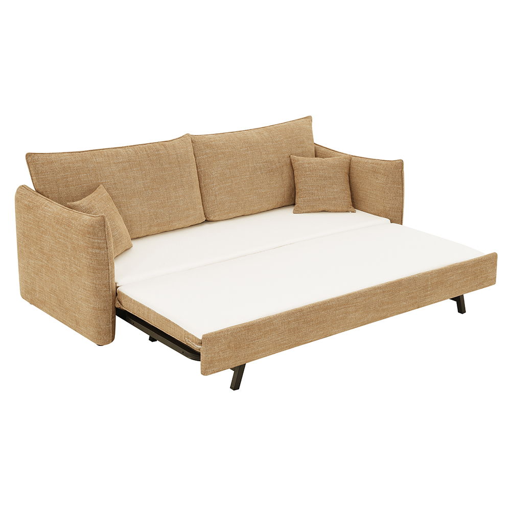 Cadie - Sofa With 2 Pillows - Mocha, light brown, view 5