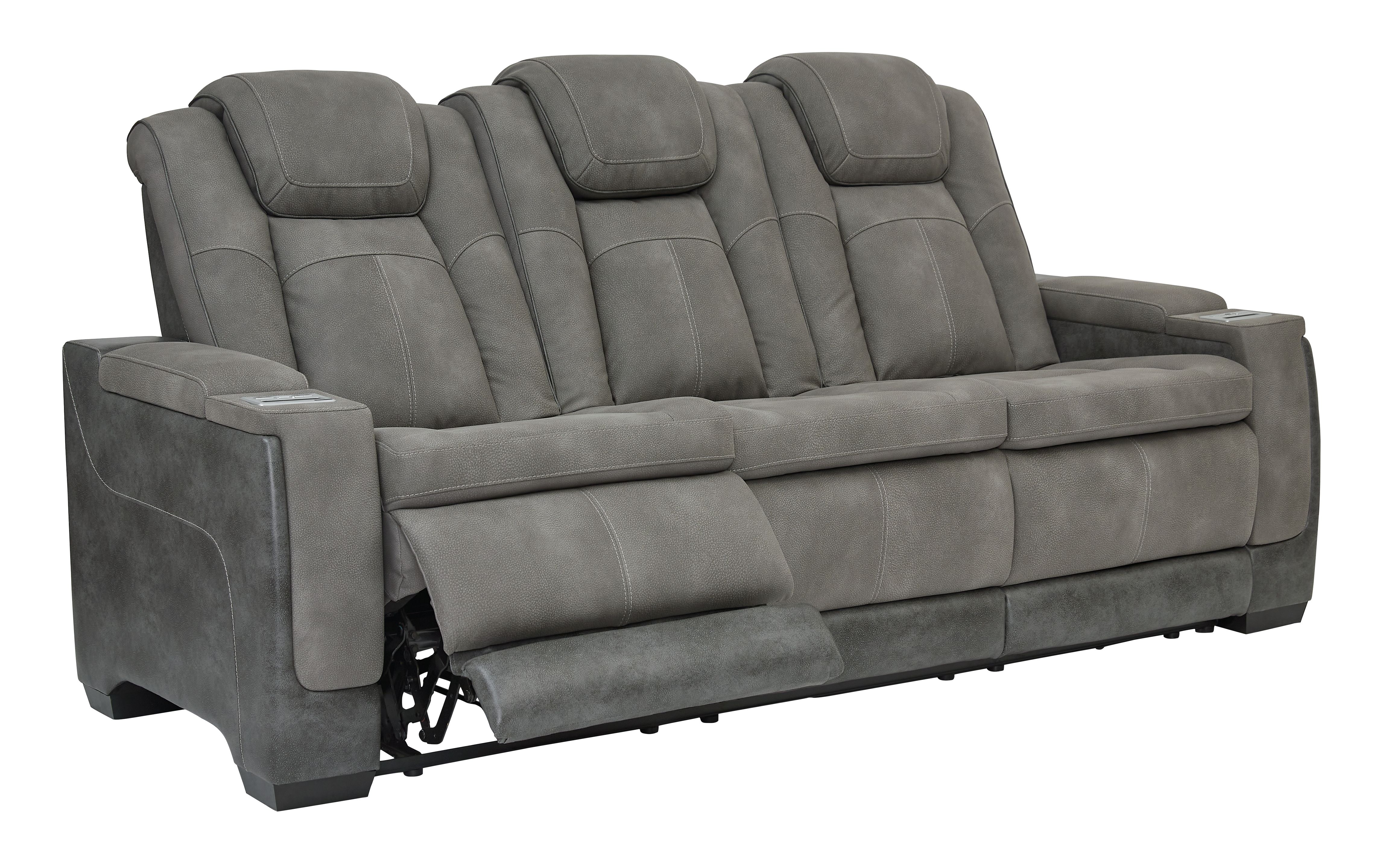 Next-Gen Durapella - Power Reclining Sofa/Adj Headrest - Slate