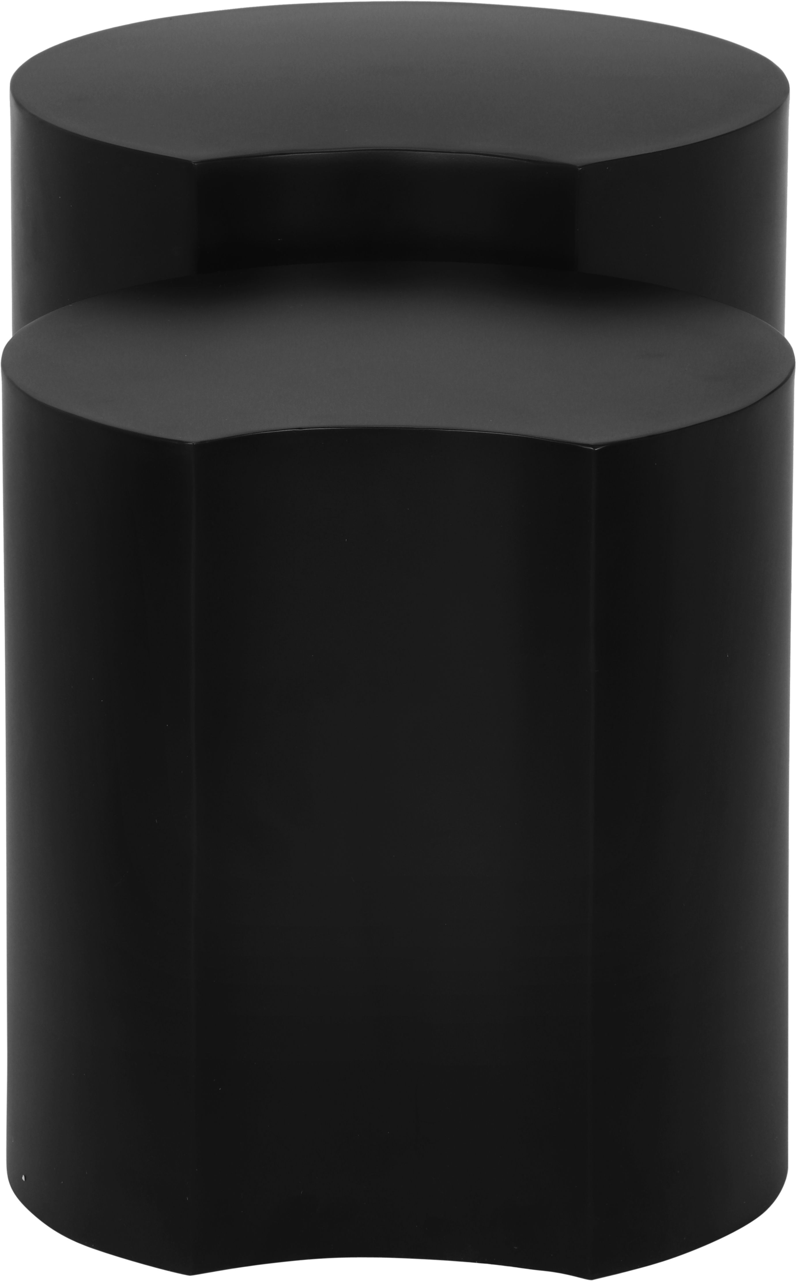 Dimple - 2 Piece Modular End Table - Black