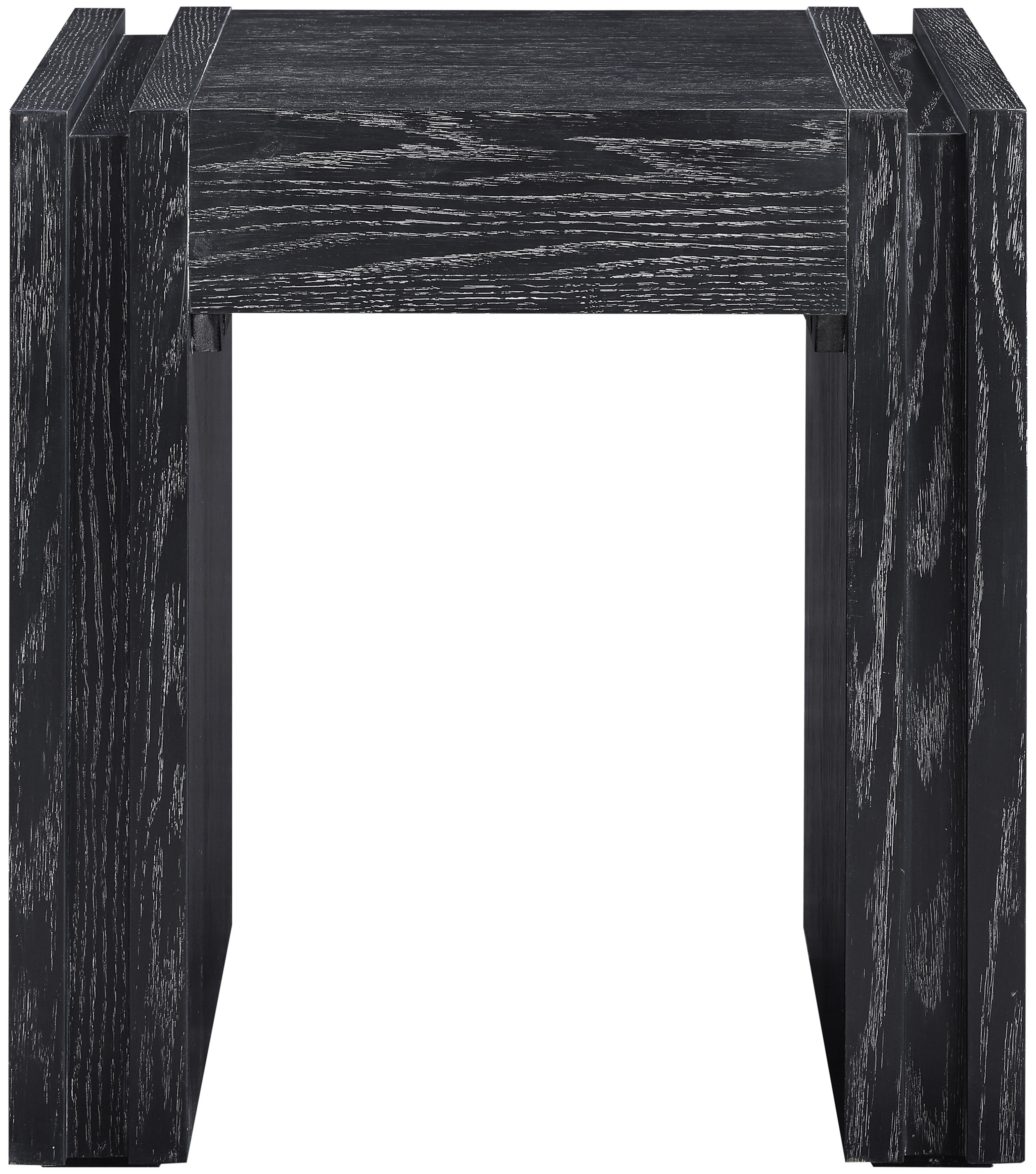 Stanton - Oak Veneer And Solid Wood End Table - Black