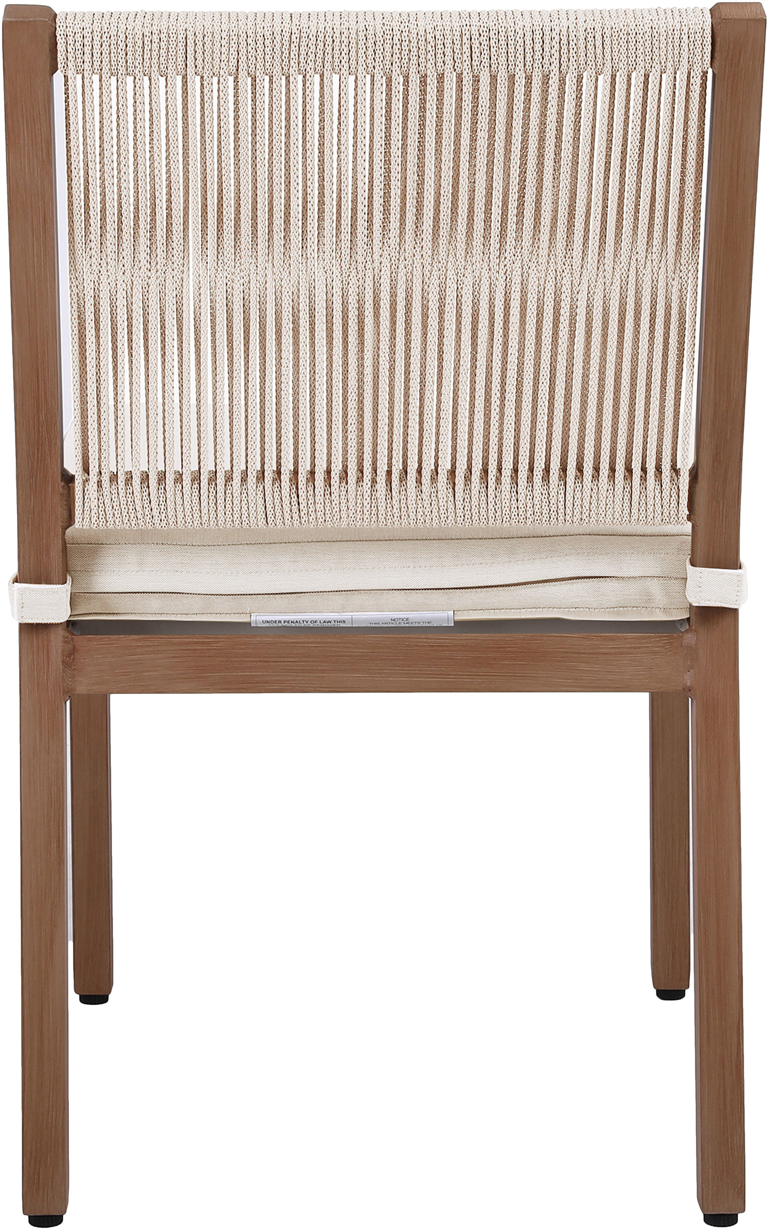 Maui - Water Resistant Outdoor Patio Dining Side Chair (Set of 2) - Cream