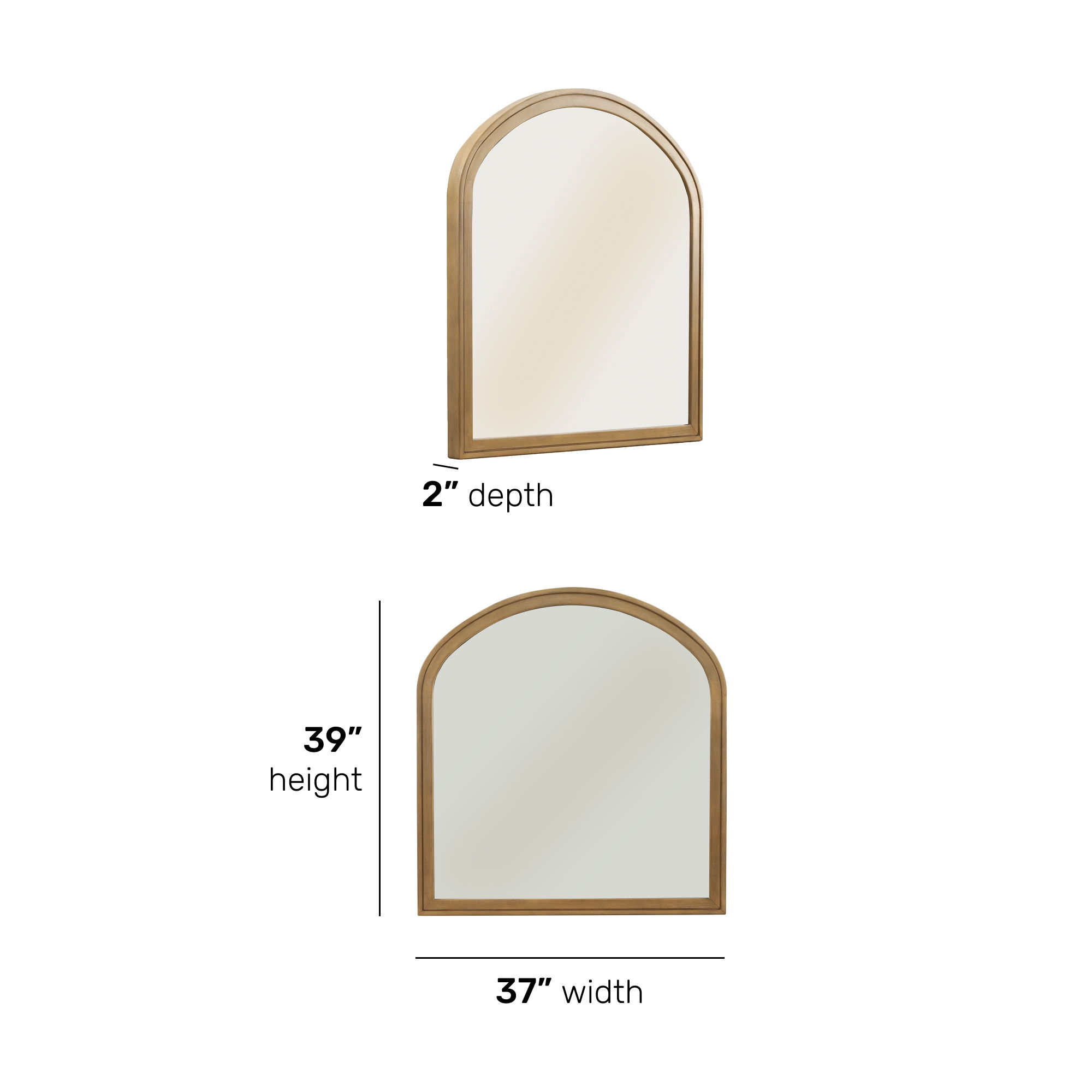 Normandy - Mirror - Light Brown, light brown, view 4