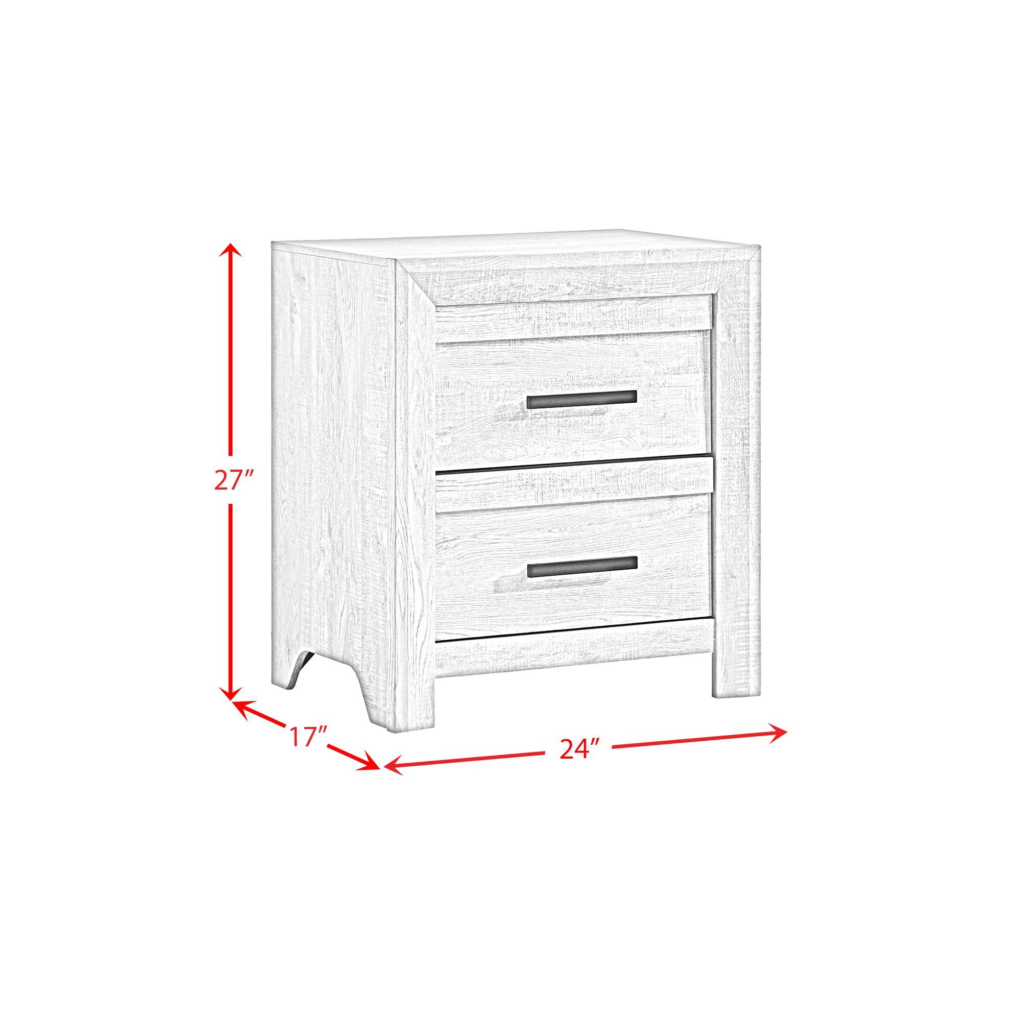 Eleanor - 2-Drawer Nightstand - Mocha Gray
