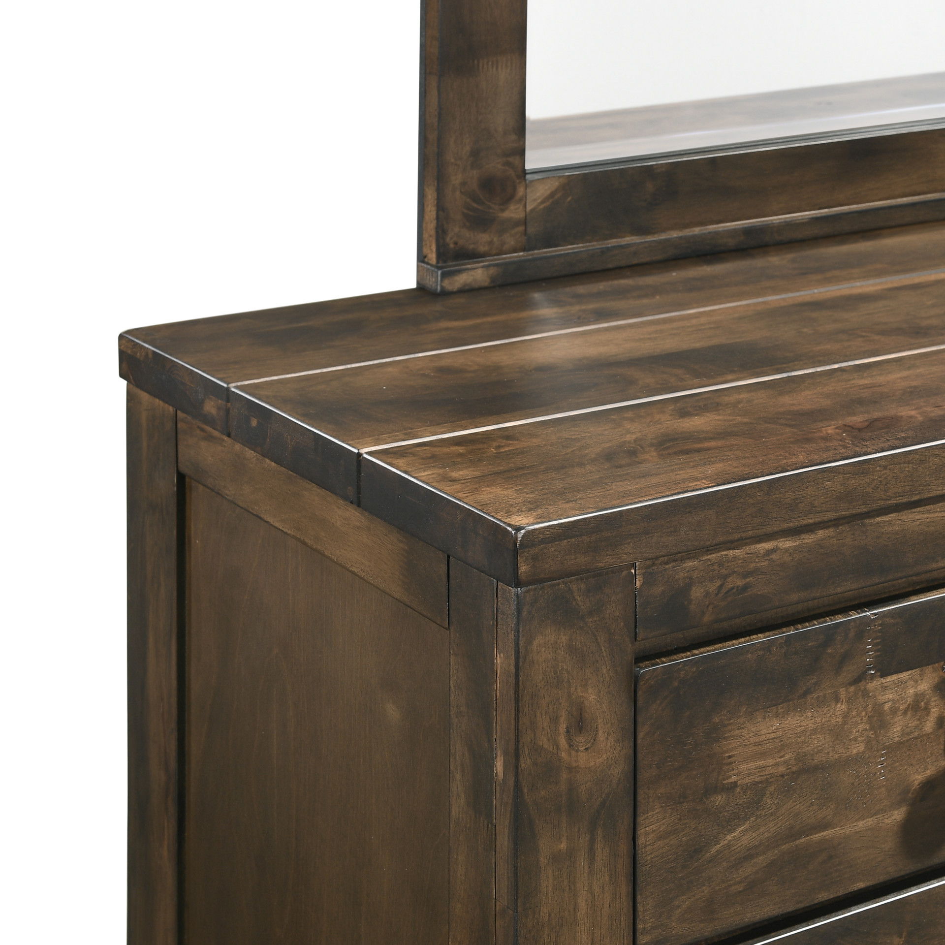 Blue Ridge - Mirror - Rustic Gray, dark brown, view 4