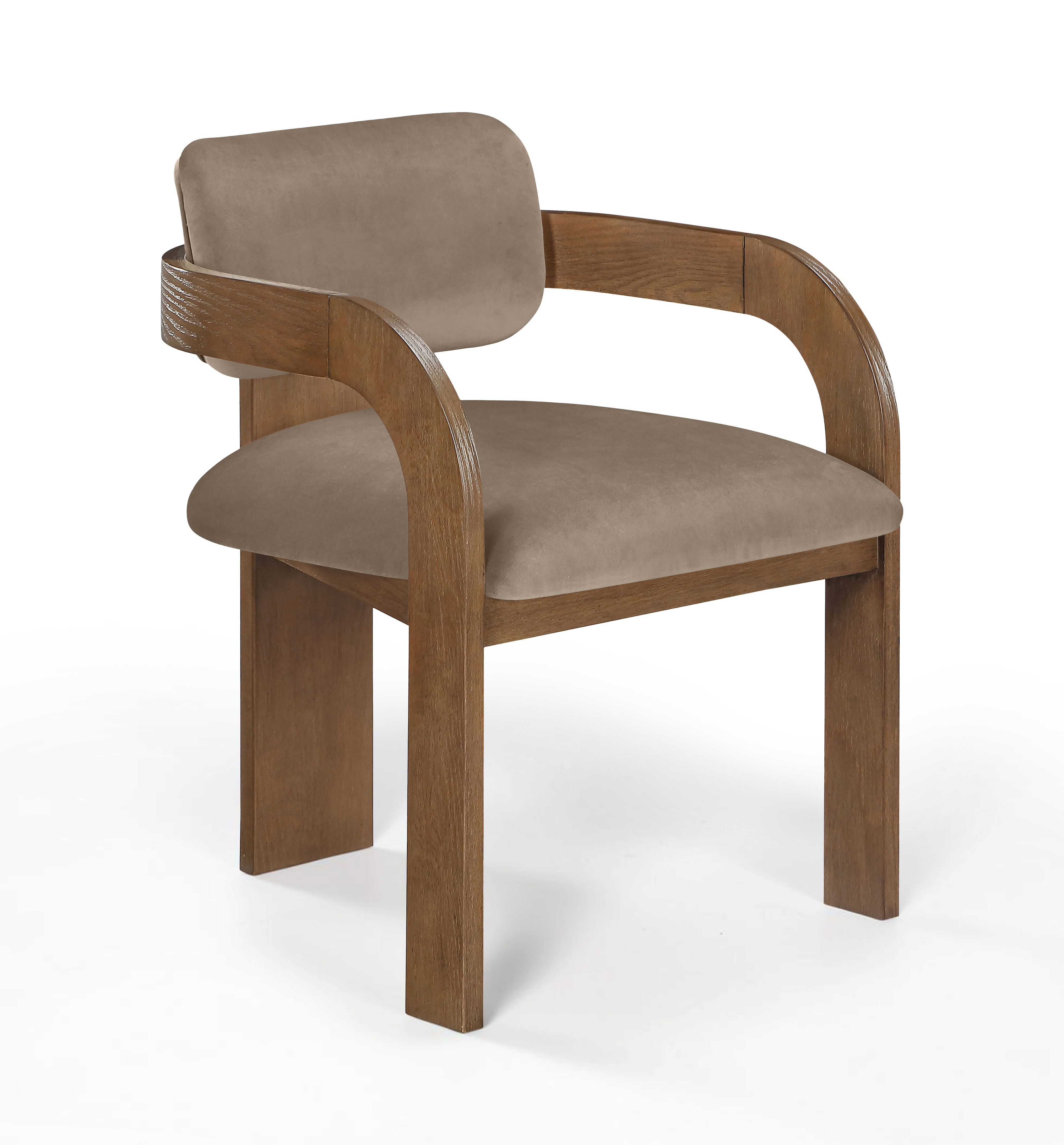Cedra - Velvet Performance Fabric Upholstered Dining Chair (Set of 2) - Taupe
